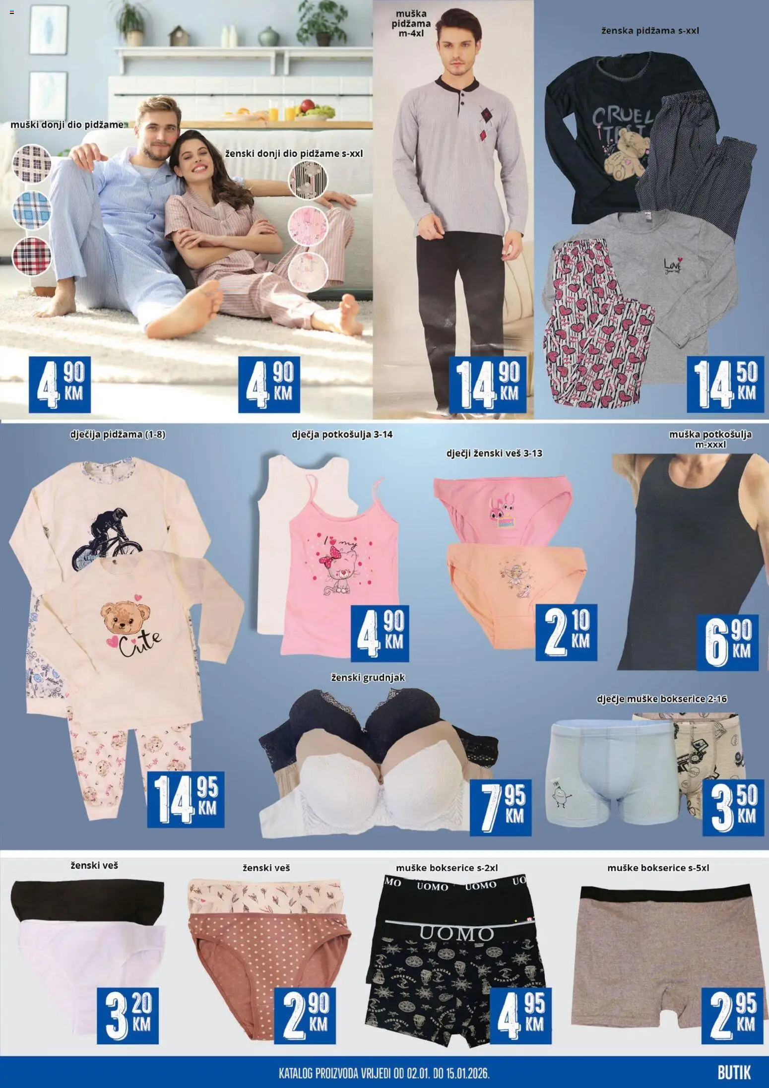 Pregled letka Katalog trgovine Prodex vrijedi od 2026.01.02