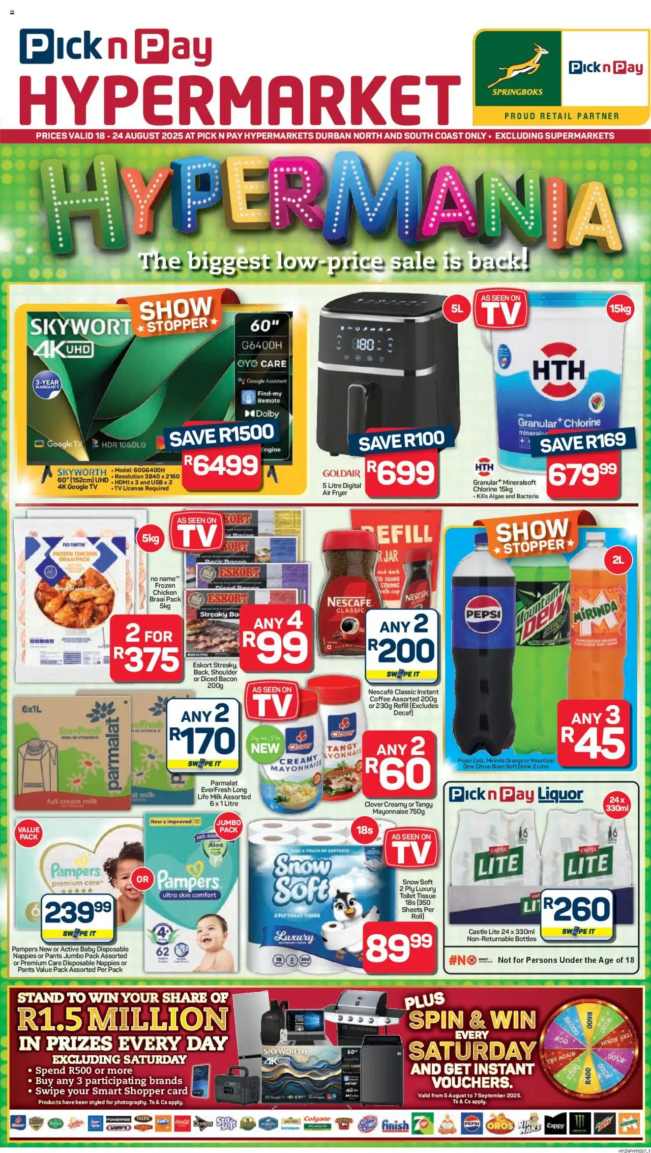 Pick n Pay KwaZulu-Natal - Hypermarket Specials from 18/08 - 24/08/2025 > Promotions