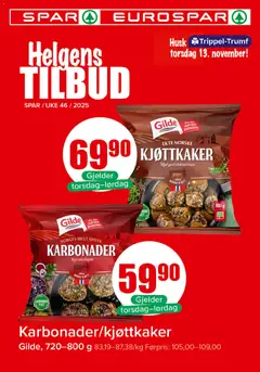 Forhåndsvis Helgens Tilbud fra butikk Spar gyldig fra 13/11/2025