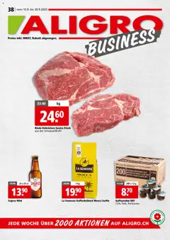 Vorschau des Merkblatts Aktionen Businesskunden - Chavannes, Matran, Genf, Sitten vom Shop Aligro gültig von 15.09.2025 bis 20.09.2025