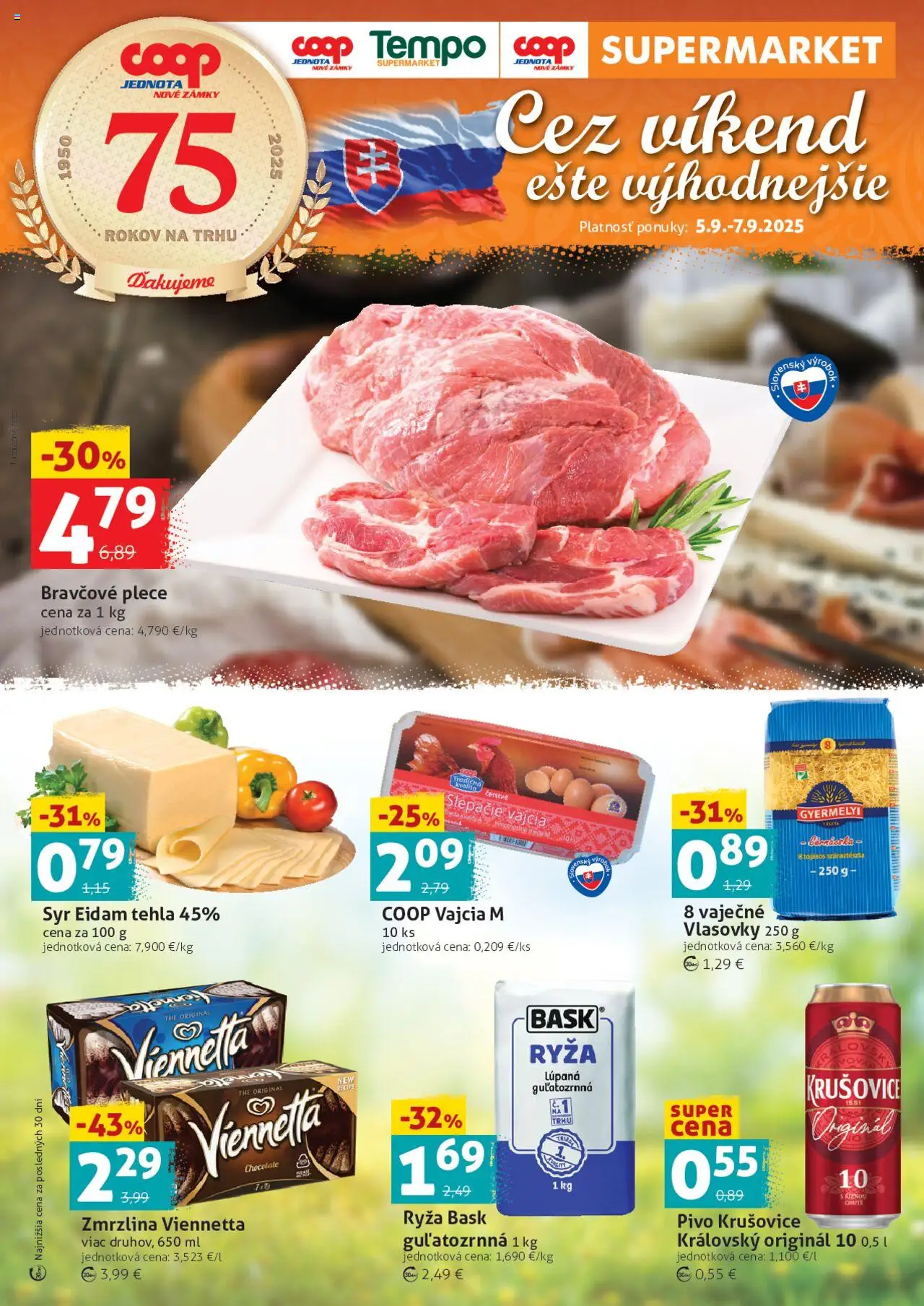 COOP Jednota leták od 05.09.2025 > Víkendová ponuka online