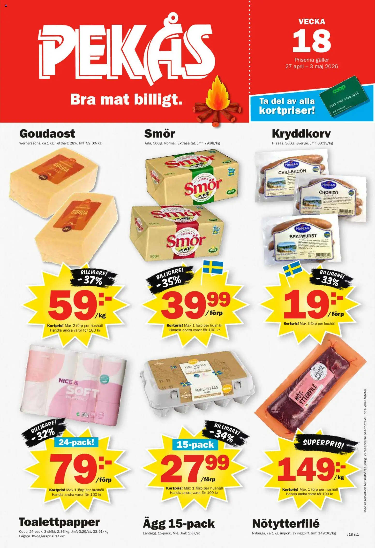 Förhandsgranska reklamblad Pekås erbjudanden från butik Pekås gäller från 27/04/2026