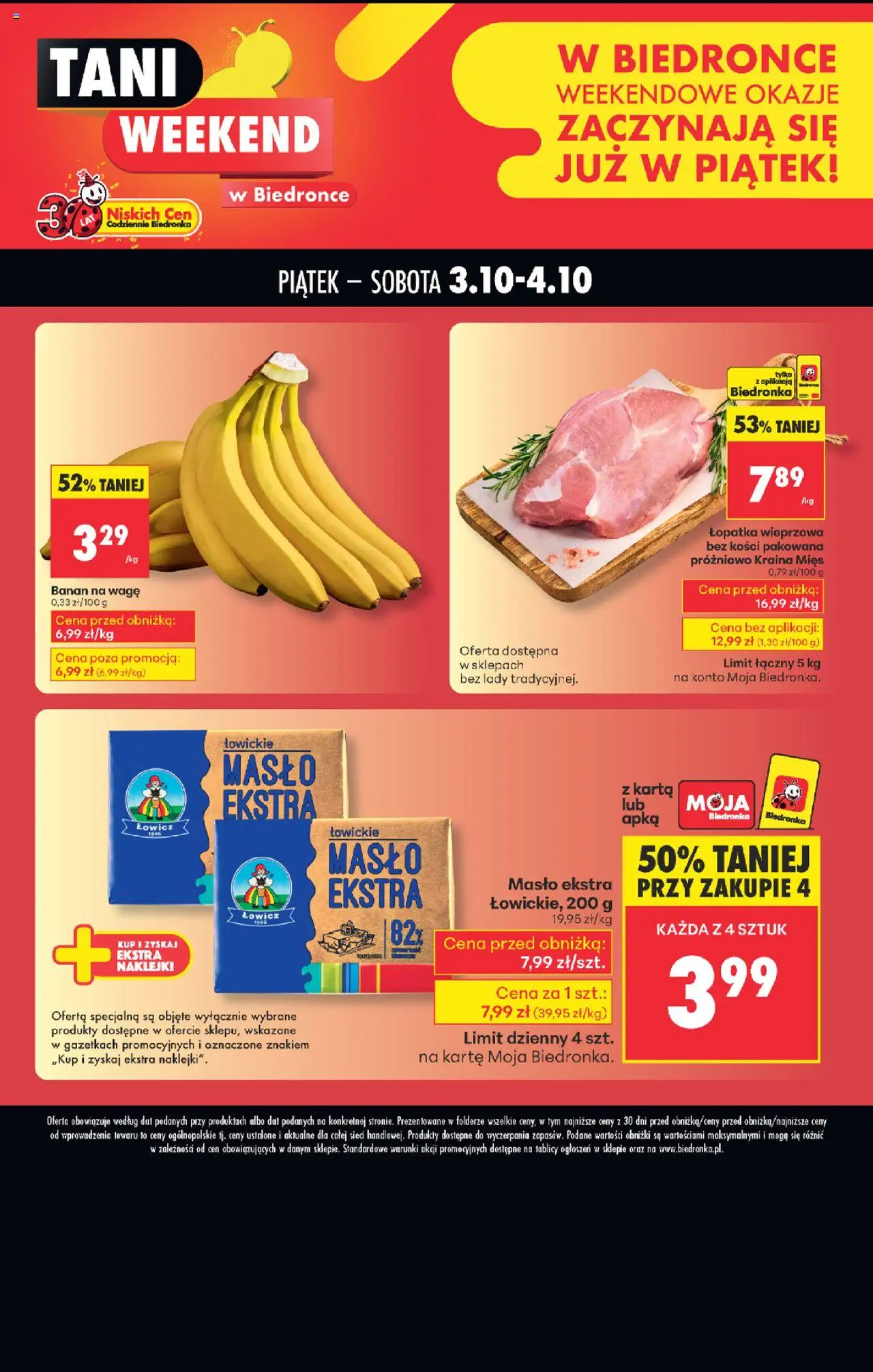 Biedronka gazetka promocyjna 03.10.2025 - "Tani weekend" - Numer strony 1