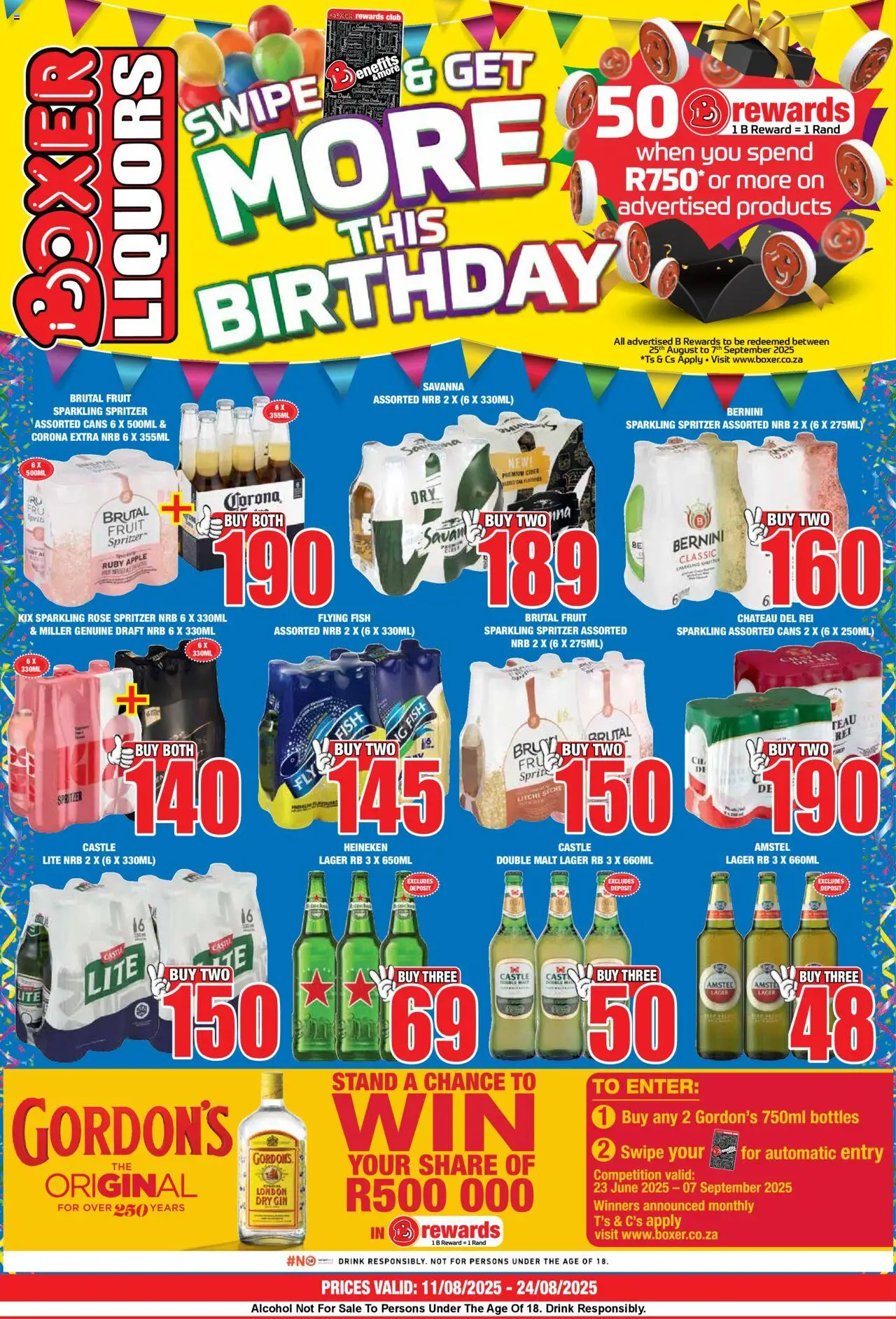 Boxer Eastern Cape, Western Cape - Liquor Specials from 11/08 - 24/08/2025 > Promotions