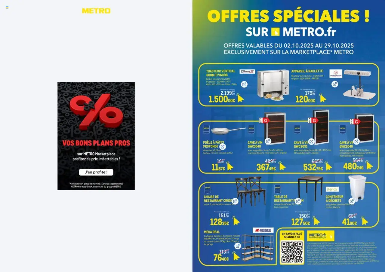 Offres spéciales - Exclusivités Marketplace de la boutique METRO valable du 02/10/2025 - Page numéro 1