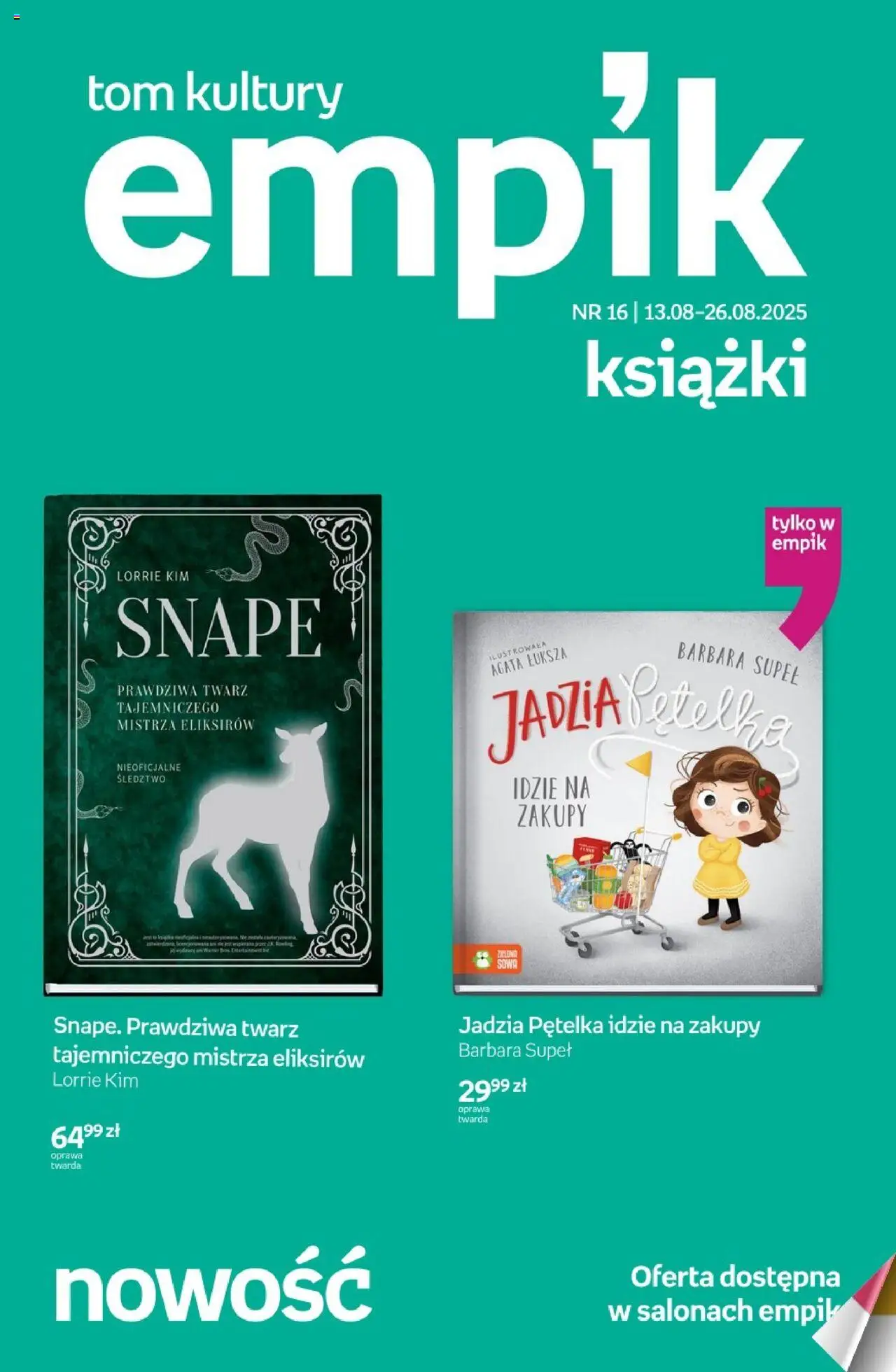 Empik Tom kultury - Książki od 13.08.2025 - Nowa Gazetka - Numer strony 1