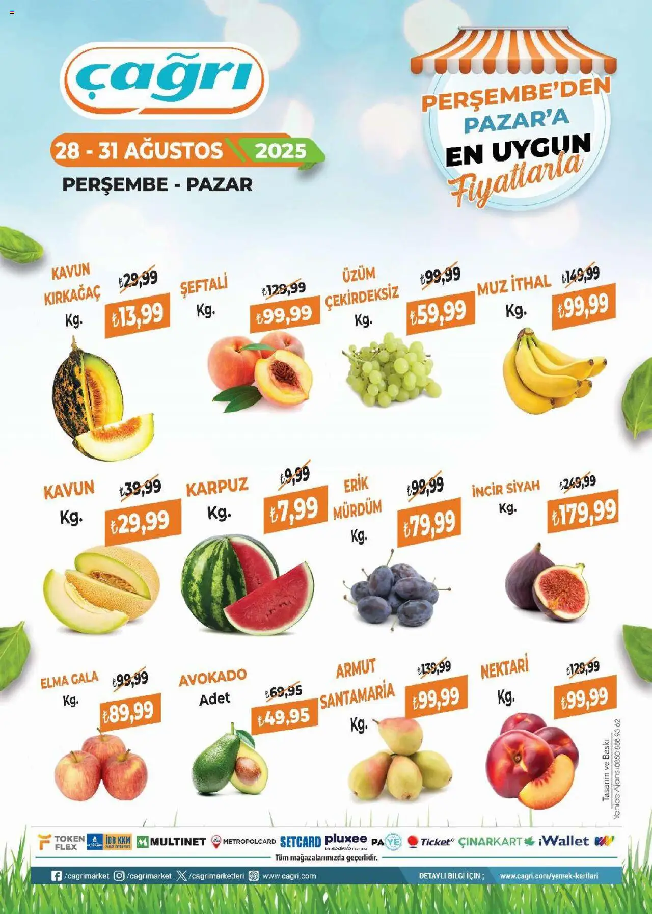 Çağrı Market Manav Katalog (28 Ağustos 2025) - Indirim, Broşür - Sayfa numarası 1