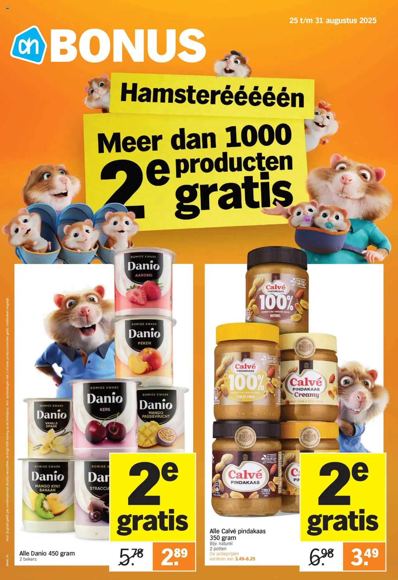 Voorbeeld van Folder week 35 van winkel Albert Heijn geldig vanaf 25-08-2025 - Mango, Kiwi, Aardbei, Banaan, Kwark, Pindakaas, Kan