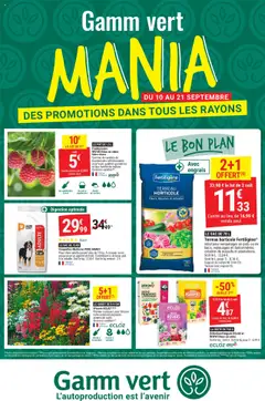 Prévisualisation de Catalogue Mania du magasin Gamm vert formulaire valide 10/09/2025