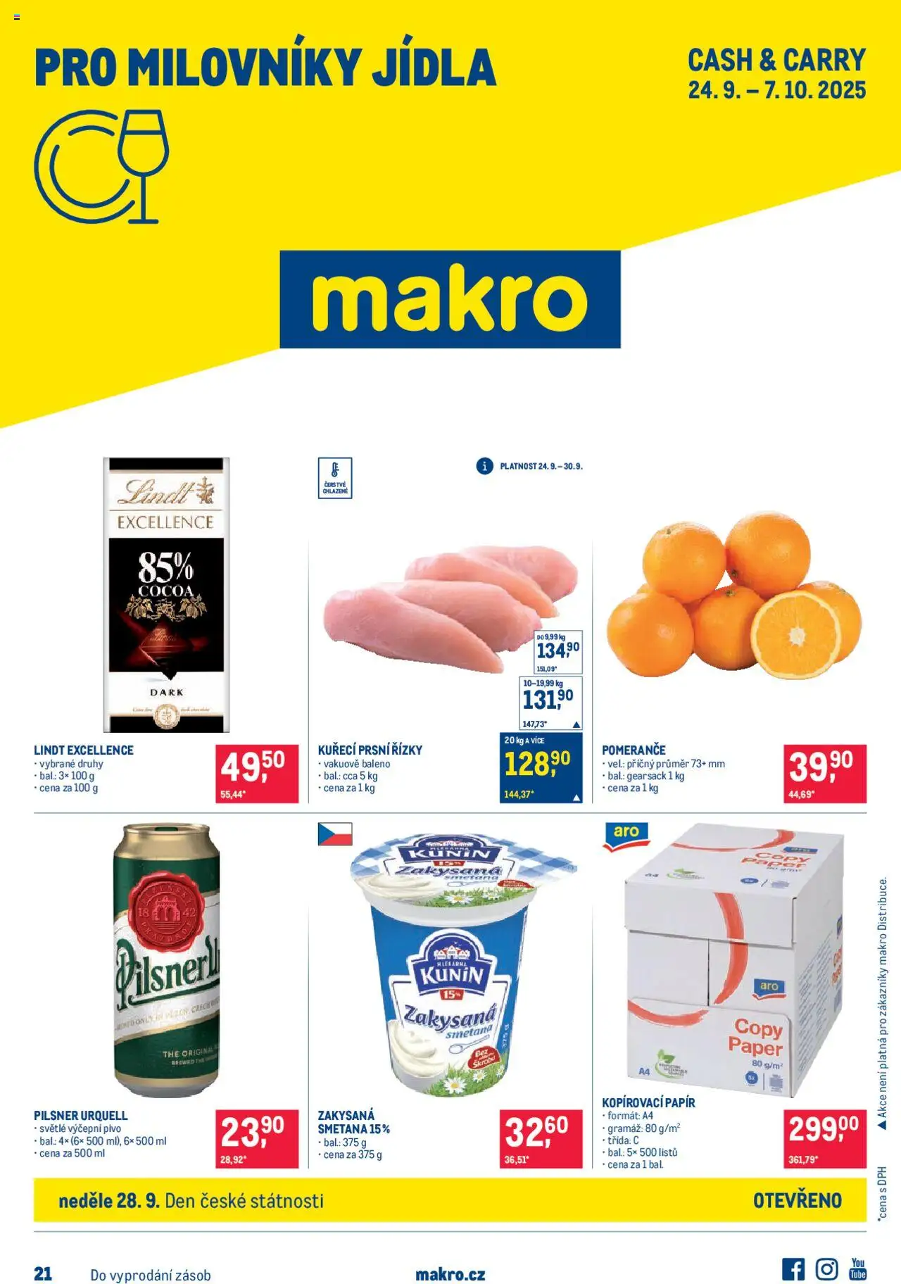  Makro Leták - Pro milovníky jídla od 24.09.2025 - Akce Makro