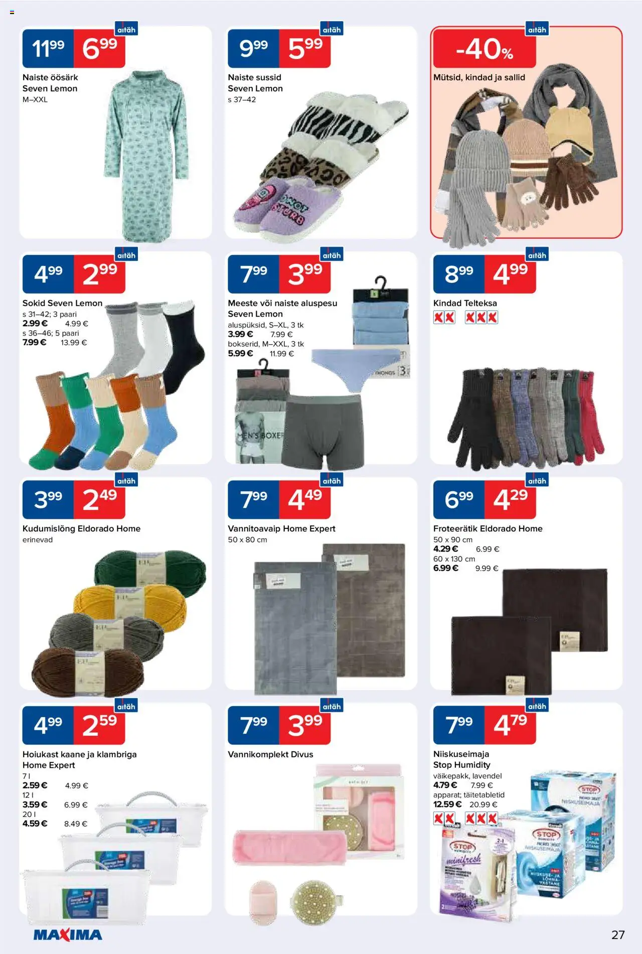 Maxima kliendilehe eelvaade alates 2025.10.21