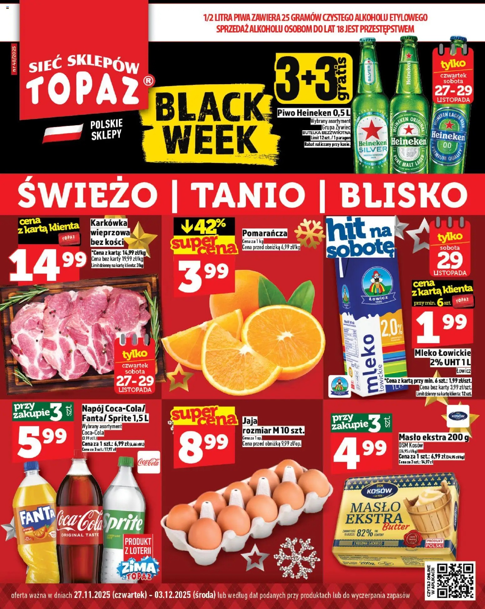 Pogląd gazetki "Black Friday" ze sklepu Topaz ważnej od 27.11.2025