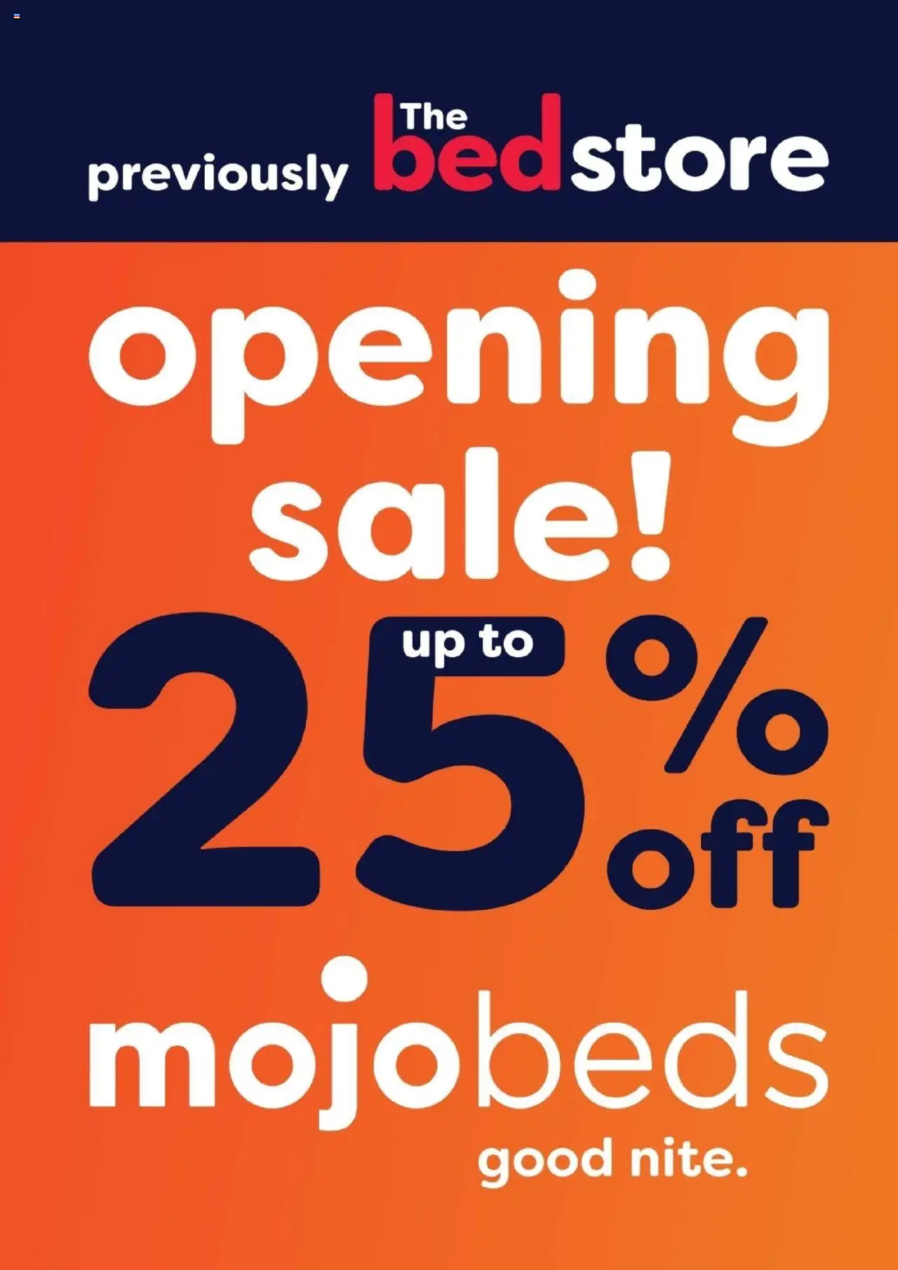 Dial-a-Bed Mojo Beds Opening Sale Catalogue from 25/08 - 31/08/2025 > Promotions