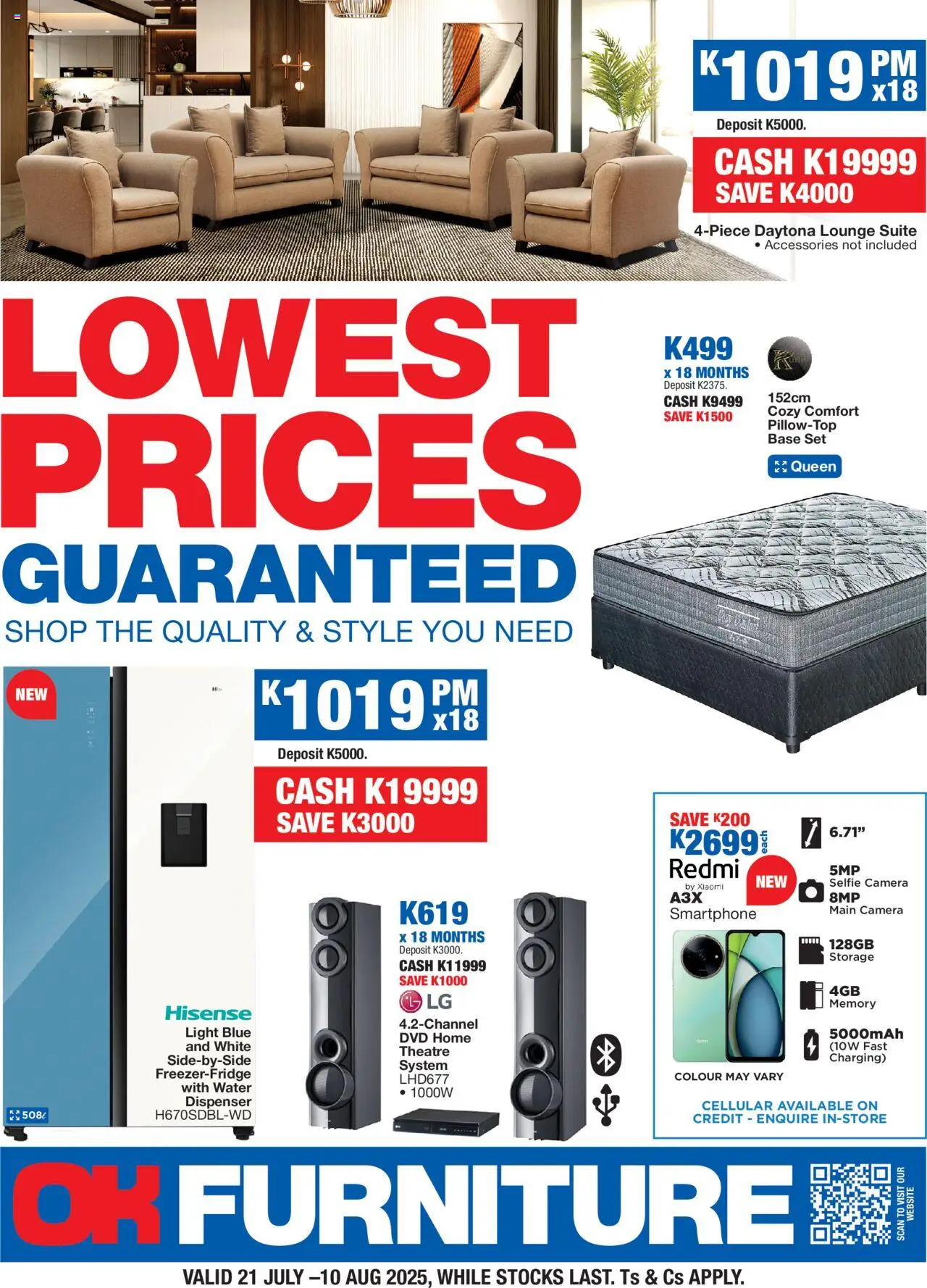 OK Furniture Catalogue Zambia from 21/07 - 10/08/2025 > Promotions