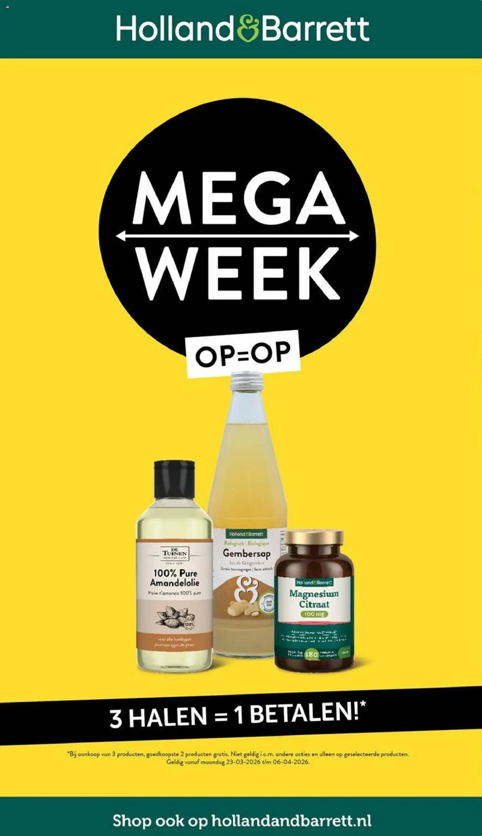 Voorbeeld van Holland & Barrett folder van winkel Holland & Barrett geldig vanaf 23-03-2026