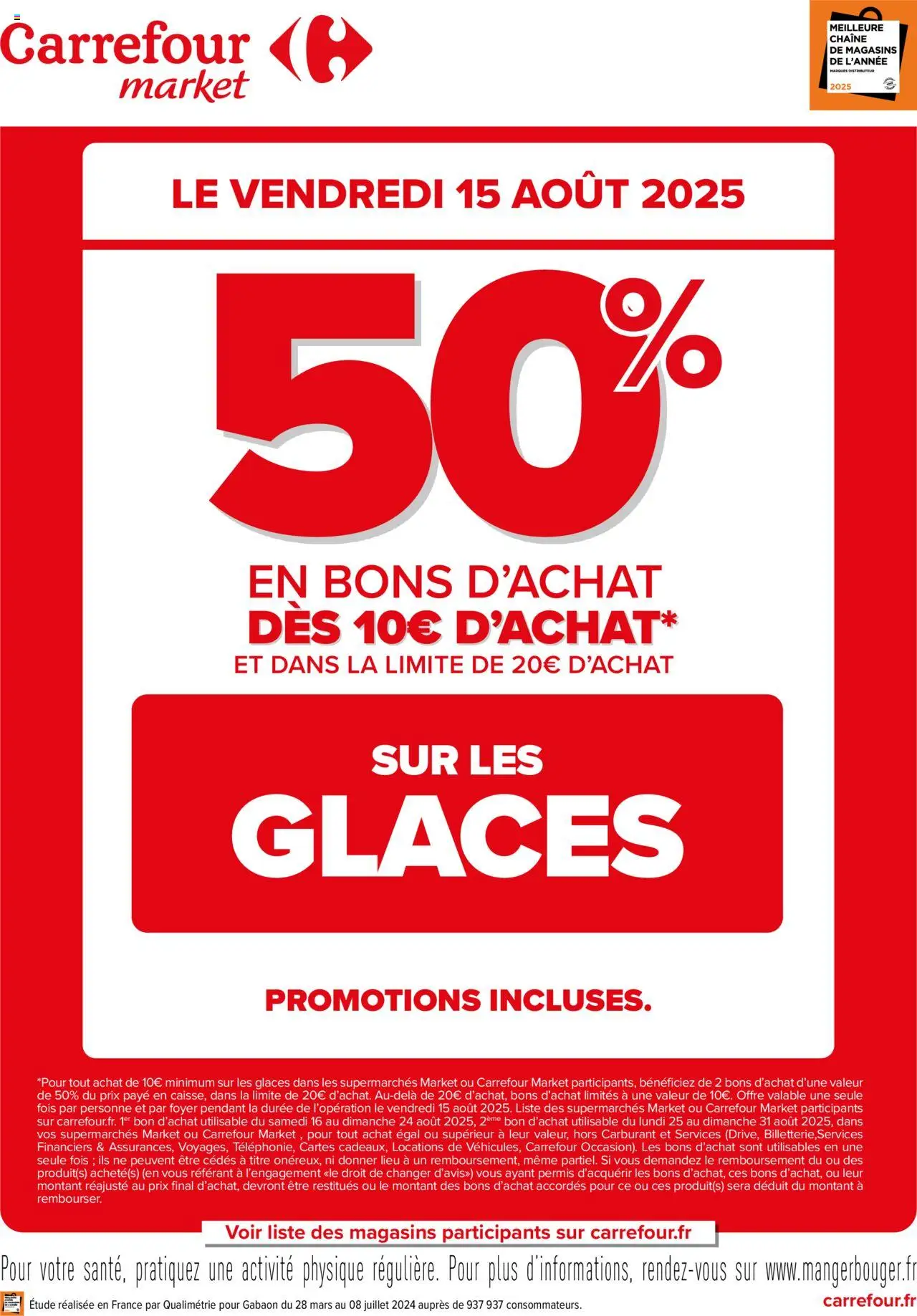Opération bon d'achat de la boutique Carrefour Market valable du 15/08/2025 - Page numéro 1