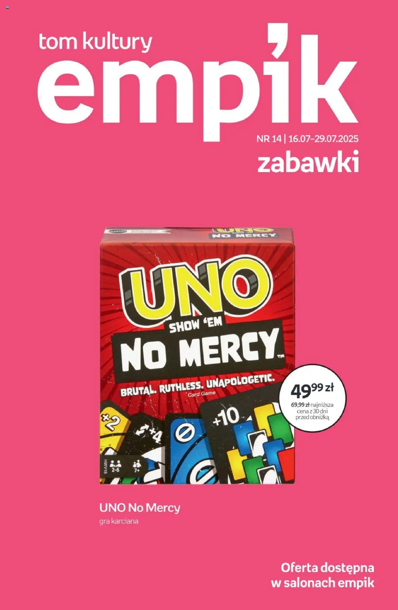 Empik Tom kultury - Zabawki, Art.Szkolne od 16.07.2025 - Nowa Gazetka - Numer strony 1