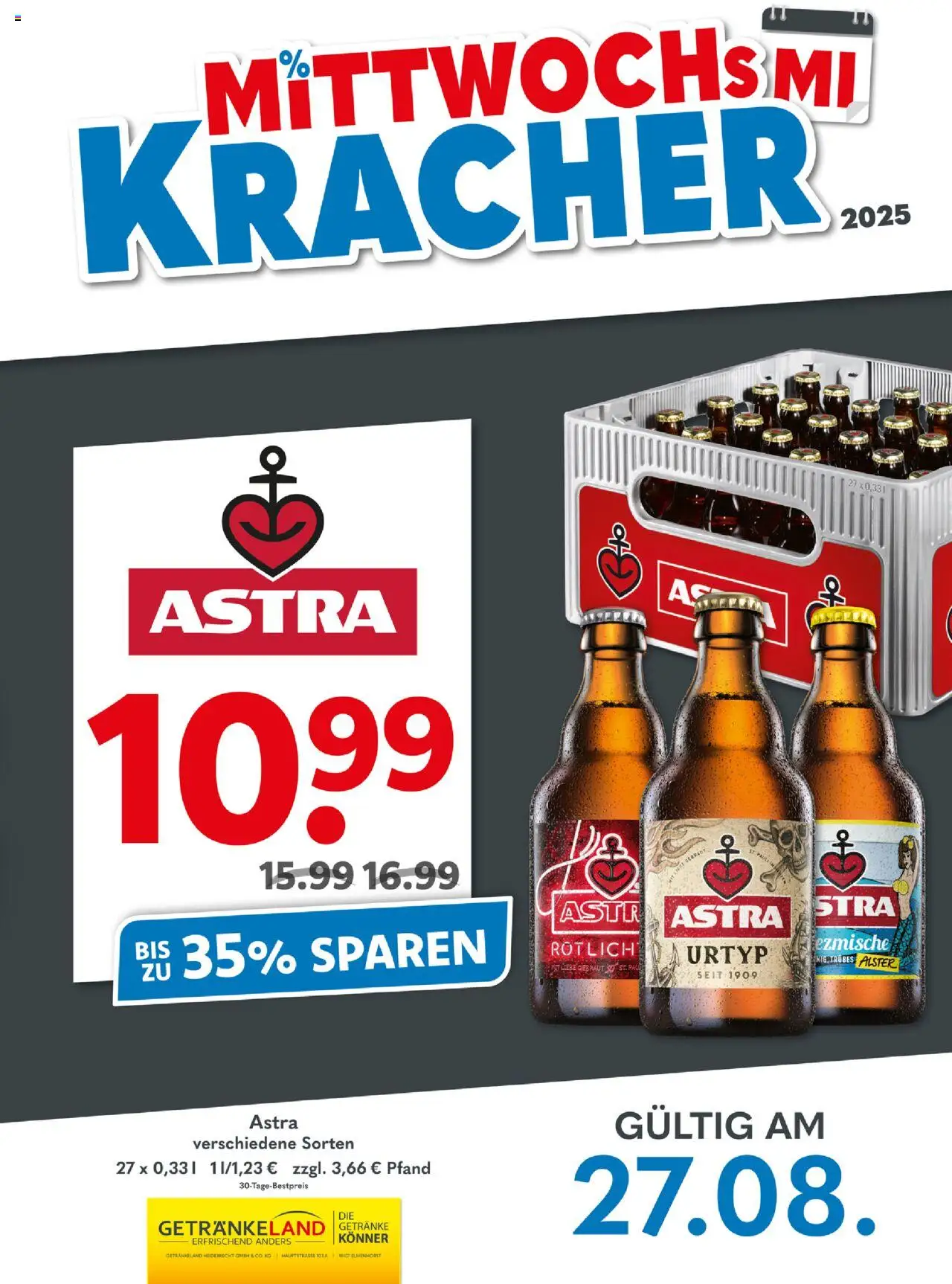 Getränkeland Mittwochs Kracher (vom 27.08.2025 - 27.08.2025) - Astra