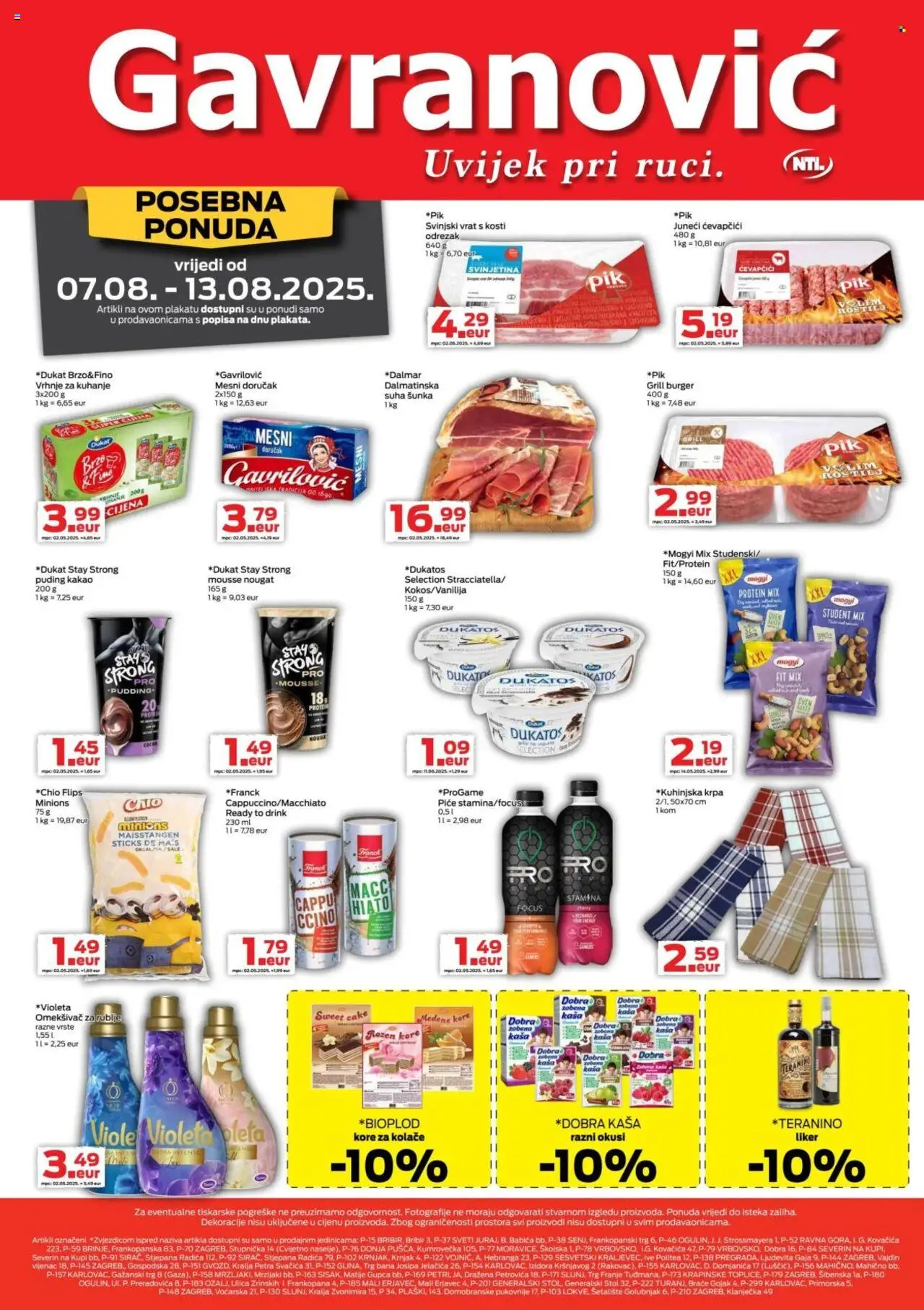 Gavranović aktualni Katalog vrijedi od 07.08.2025 - tjedna akcija broj stranice 1
