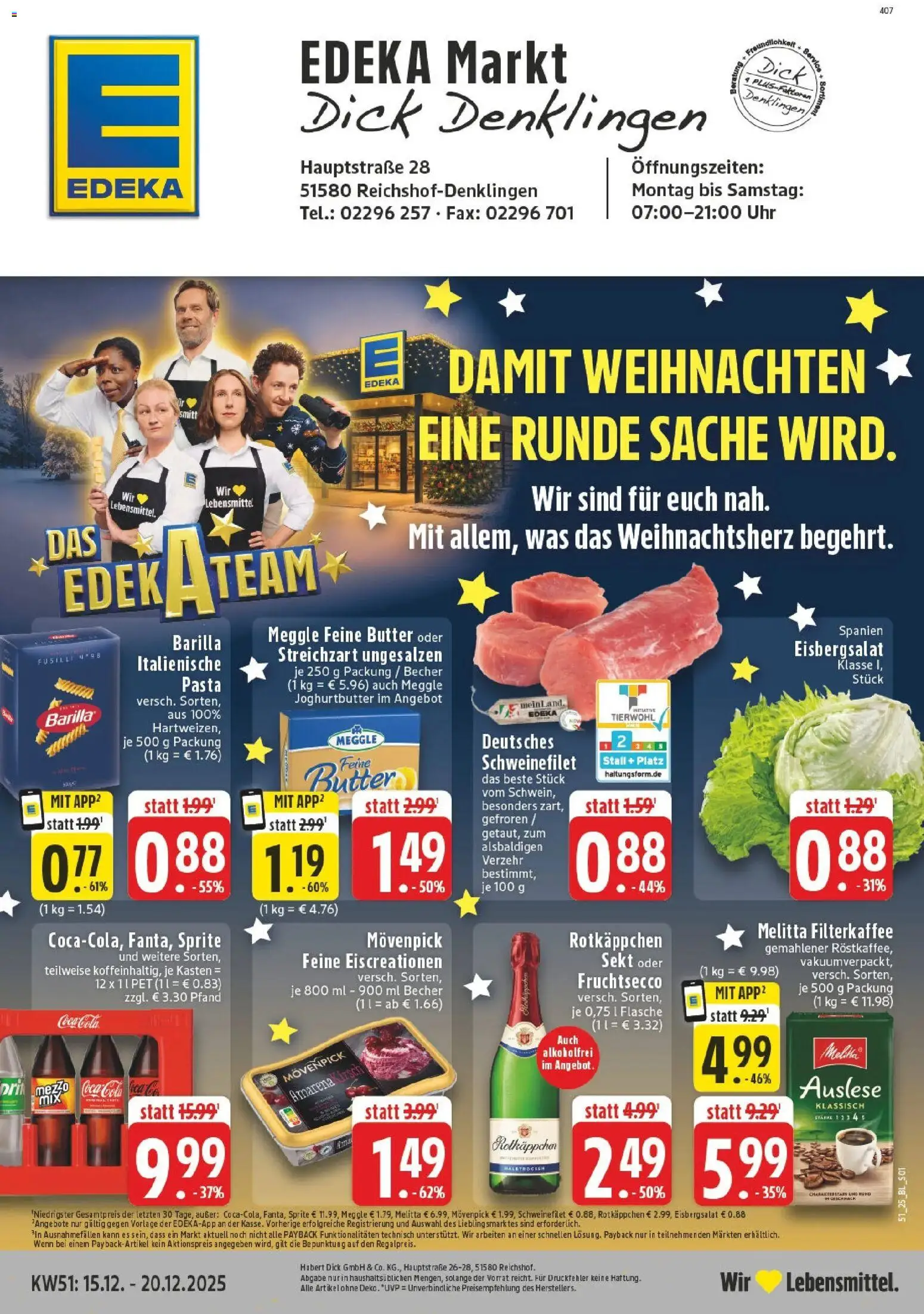 Vorschau von dem Prospekt des Geschäftes Edeka, gültig ab dem 15.12.2025