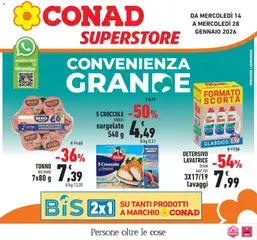 Anteprima dell'opuscolo Convenienza Grande dal negozio Conad valido da 14/01/2026