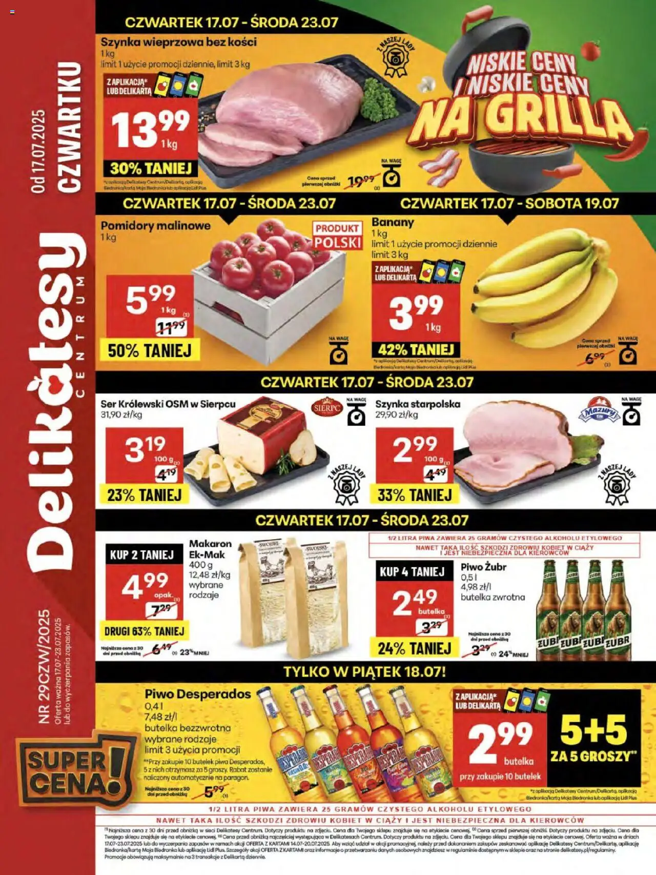 Delikatesy Centrum gazetka 17.07.2025 - Nowa gazetka promocyjna - Numer strony 1