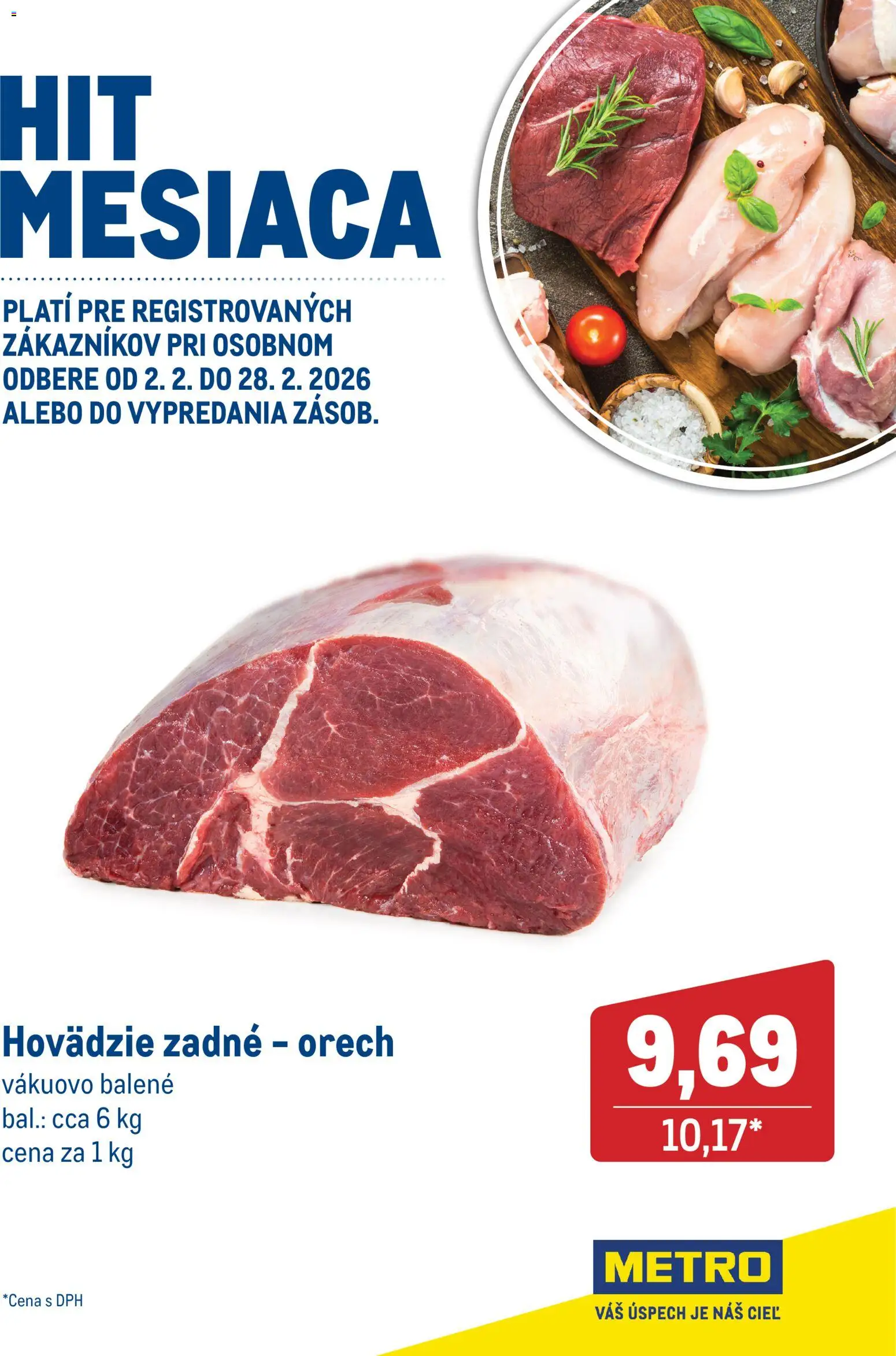 Náhľad Metro letáku platného od 02.02.2026 - Hovädzie zadné