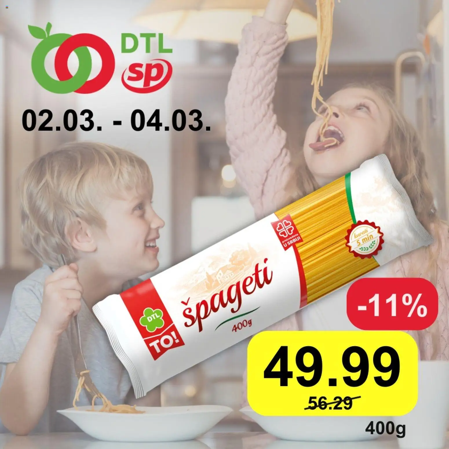 Pregled Senta Promet kataloga - važi od 02.03.2026 - Špageti