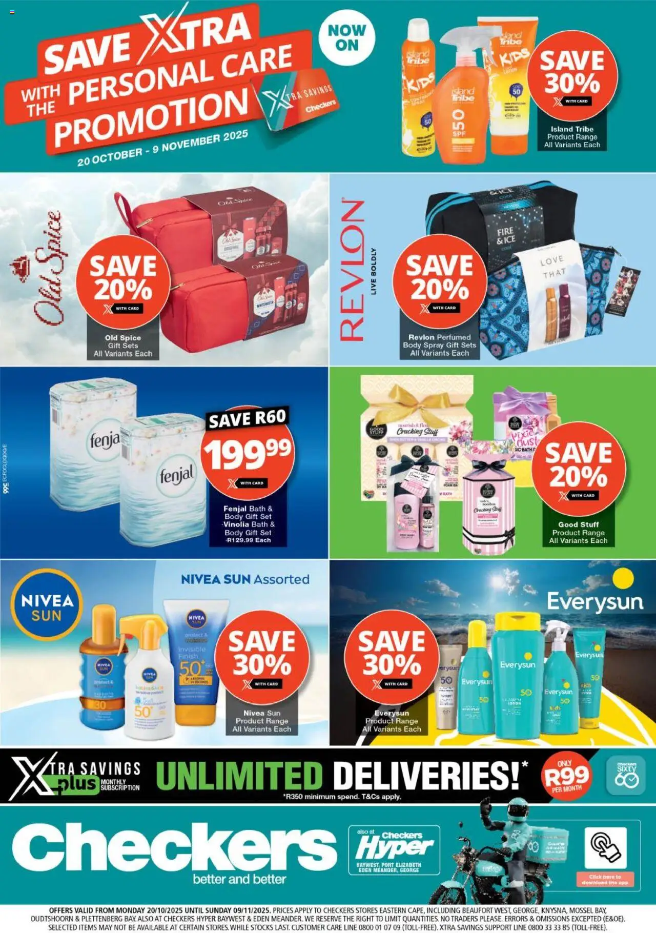 Checkers Eastern Cape - Personal Care Promotion 20/10 - 09/11/2025 >> Catalogue