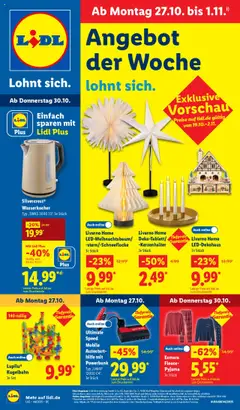 Vorschau von dem Prospekt des Geschäftes Lidl, gültig ab dem 27.10.2025
