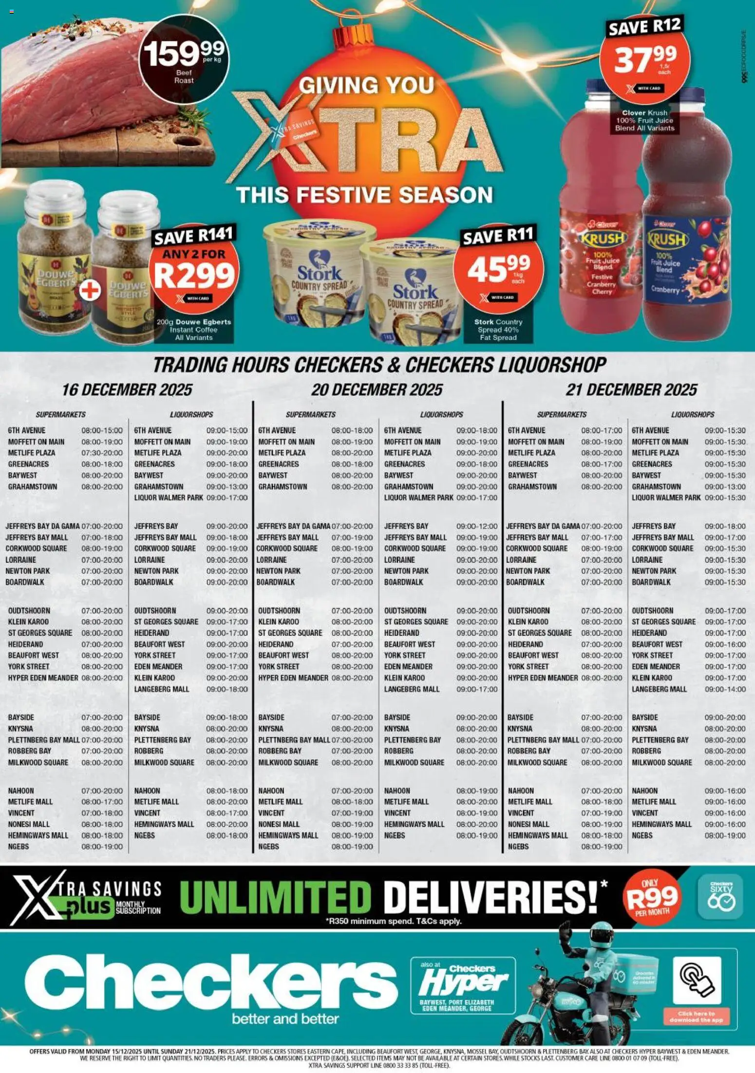 Preview of Checkers flyer valid from 15/12/2025