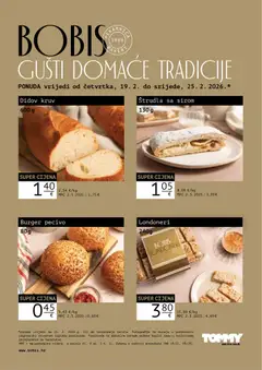 Pregled letka Bobis Super ponuda trgovine Tommy vrijedi od 19.02.2026