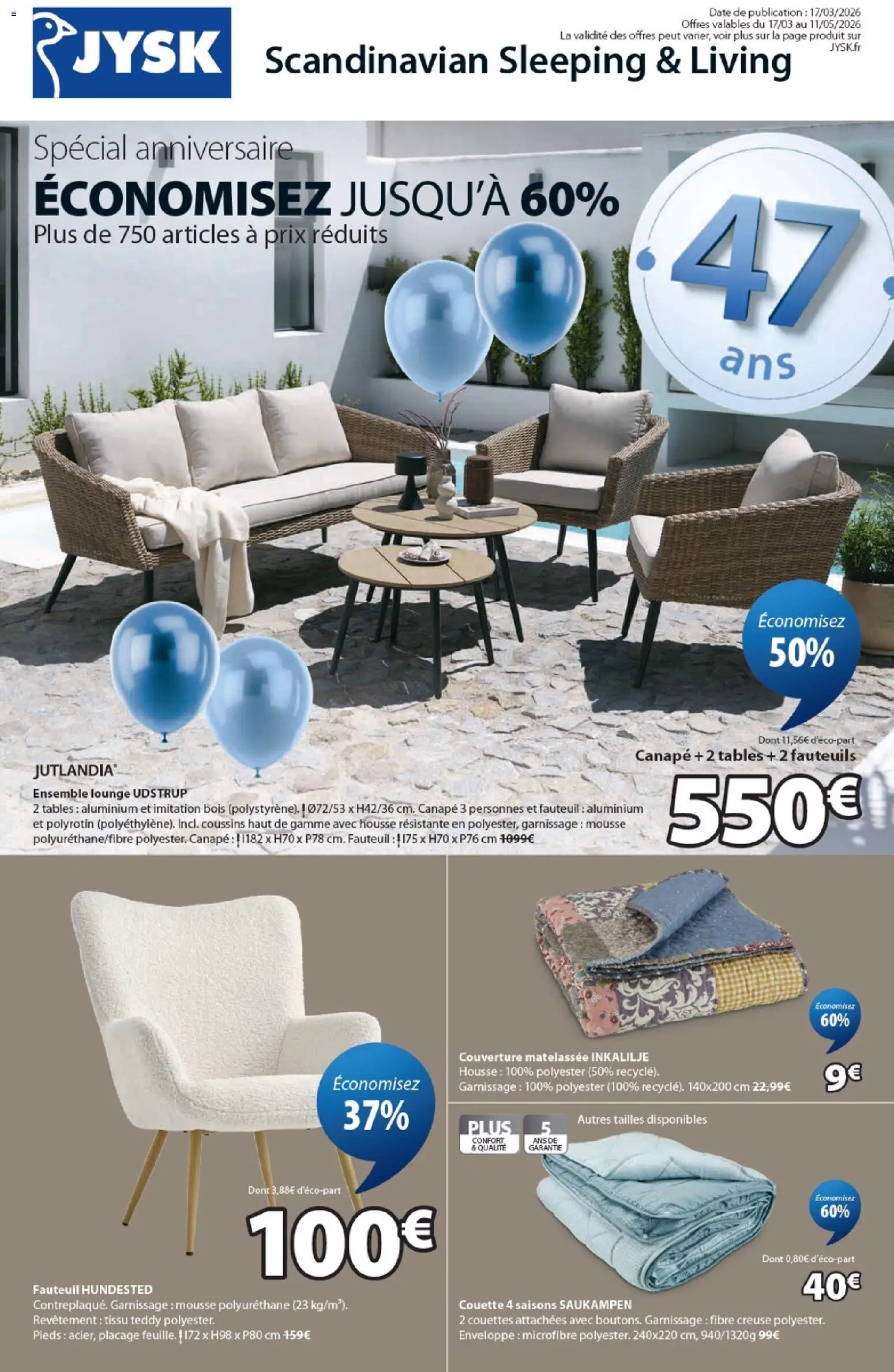 Prévisualisation de Jysk catalogue du magasin Jysk formulaire valide 17/03/2026