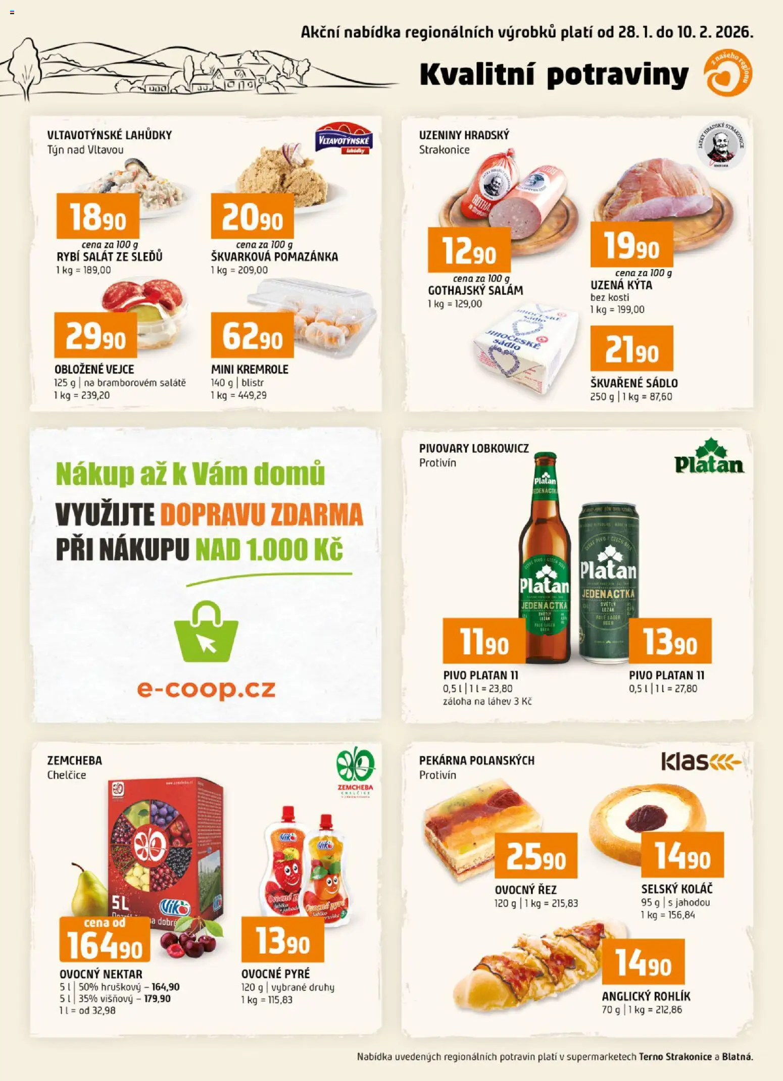 Náhled nabídky: Terno Leták - Blatná, Strakonice platný od 28.01.2026