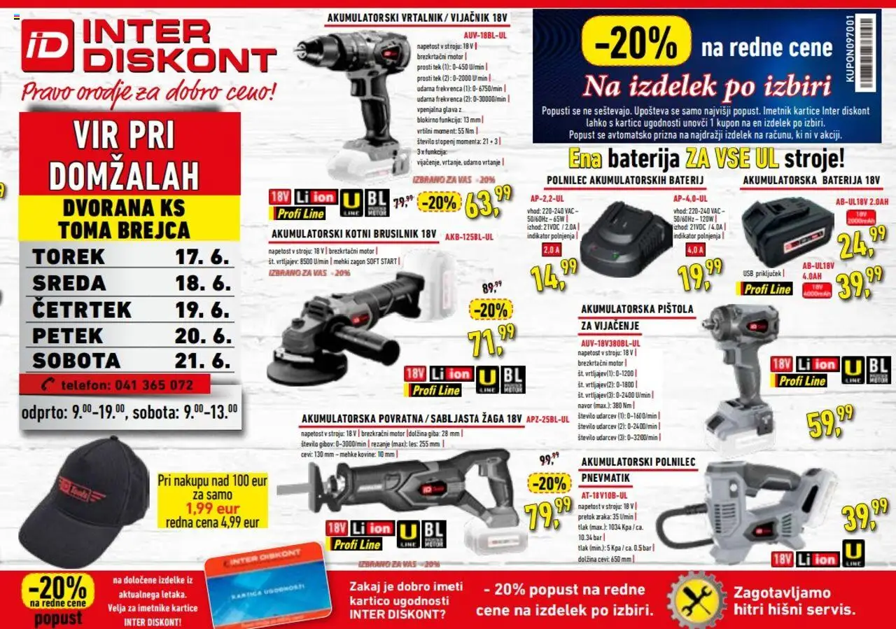 Inter Diskont Katalog od 17.06.2025 - aktualna ponudba - stran 1 - Telefon, Usb, Baterija, Orodje, Vrtalnik, Brusilnik