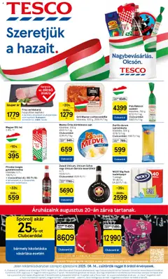 Tesco - Akciós újság Tesco megtekintése, amely érvényes 2025.08.14.-től