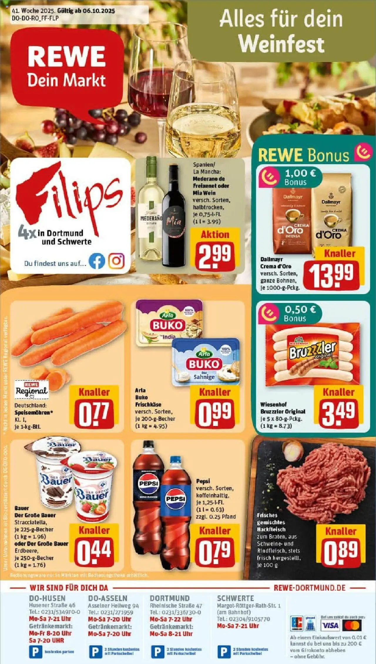 REWE Prospekt ab 06.10.2025 nächste Woche - Prospekt Dortmund	