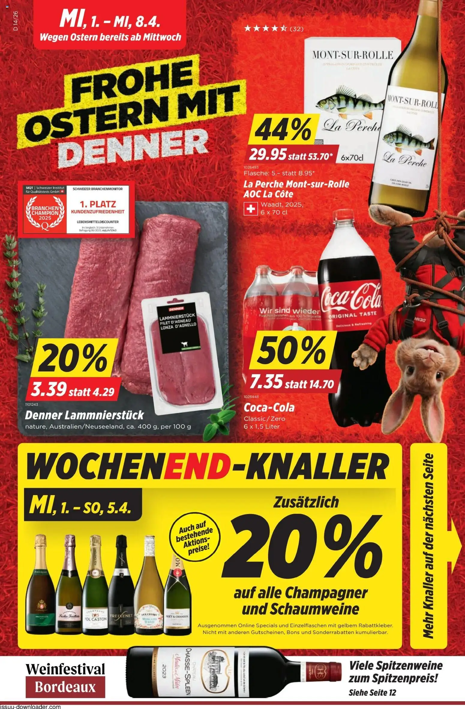 Vorschau des Merkblatts Denner aktionen vom Shop Denner gültig von 01.04.2026 bis 08.04.2026