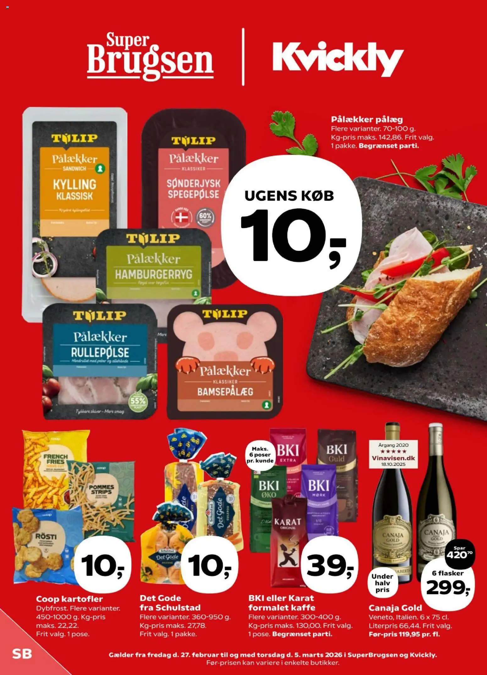 Eksempel på tilbudsavis Tilbudsavis fra butik Super Brugsen gyldig fra 27/02/2026