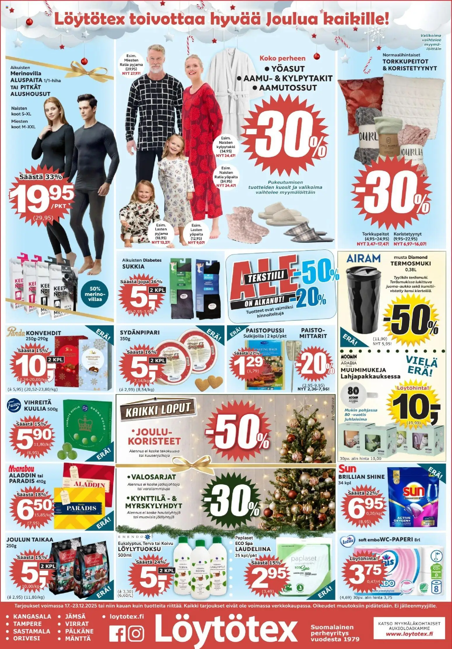 Kaupan Löytötex Tarjoukset esikatselu, voimassa 17/12/2025