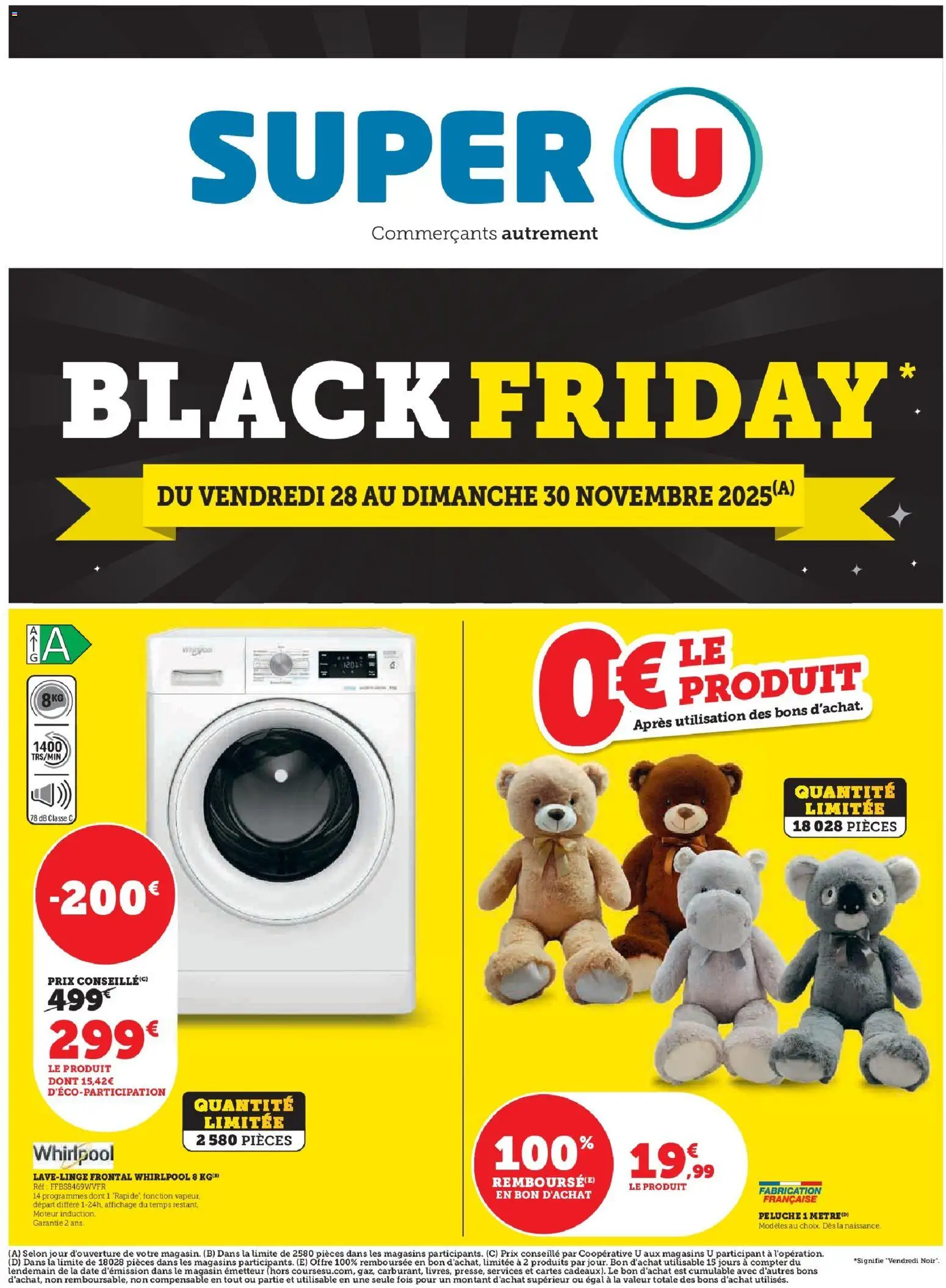Prévisualisation de Black Friday du magasin Super U formulaire valide 28/11/2025