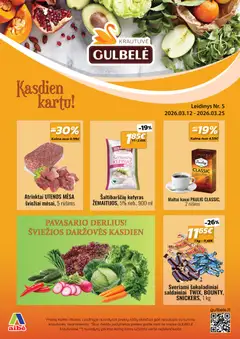 Gulbele parduotuvės leidinio Gulbele leidinys galiojančio nuo 2026.03.12 peržiūra