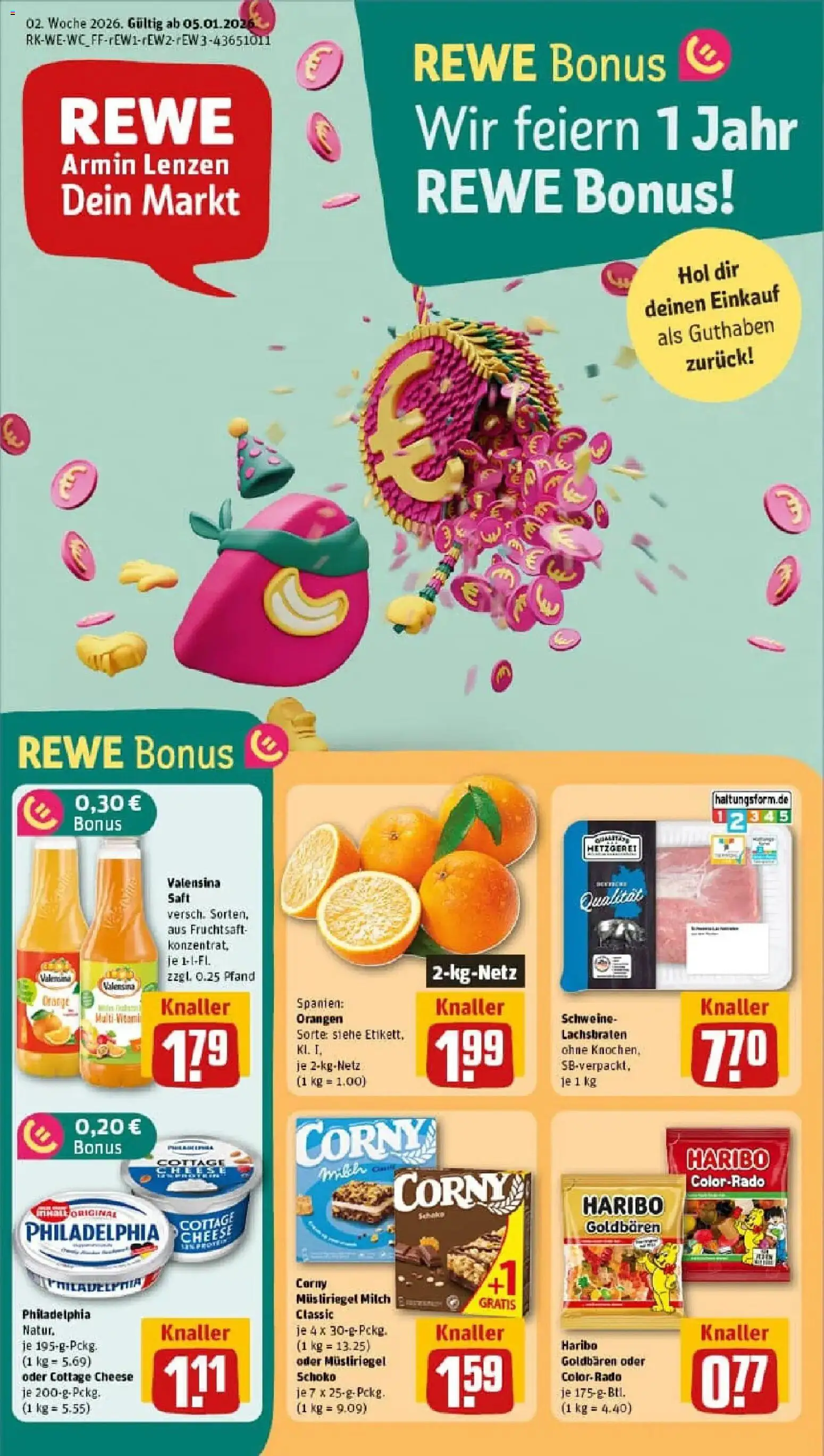Vorschau von dem Prospekt des Geschäftes Rewe, gültig ab dem 04.01.2026