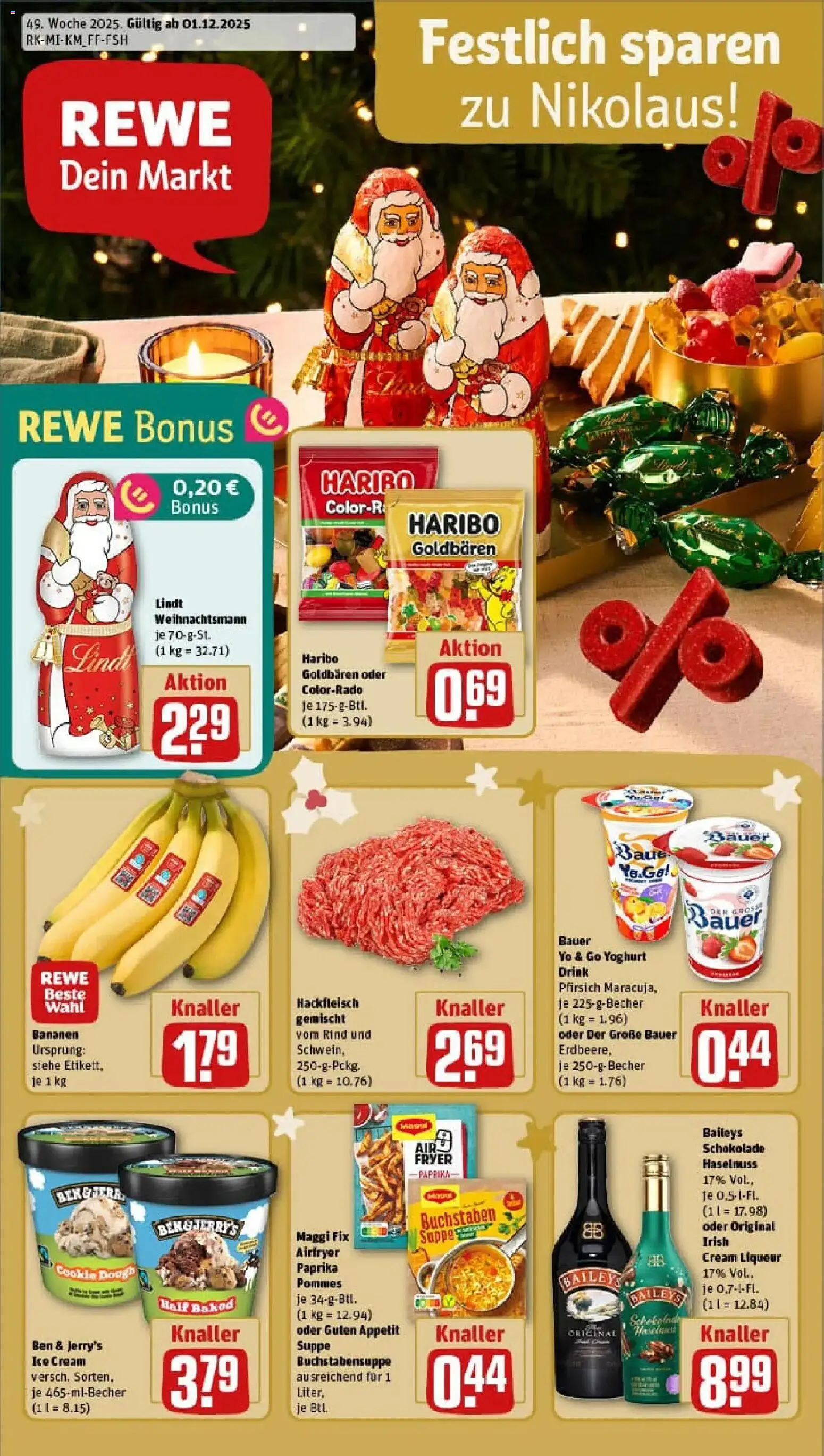 Vorschau von dem Prospekt des Geschäftes Rewe, gültig ab dem 01.12.2025