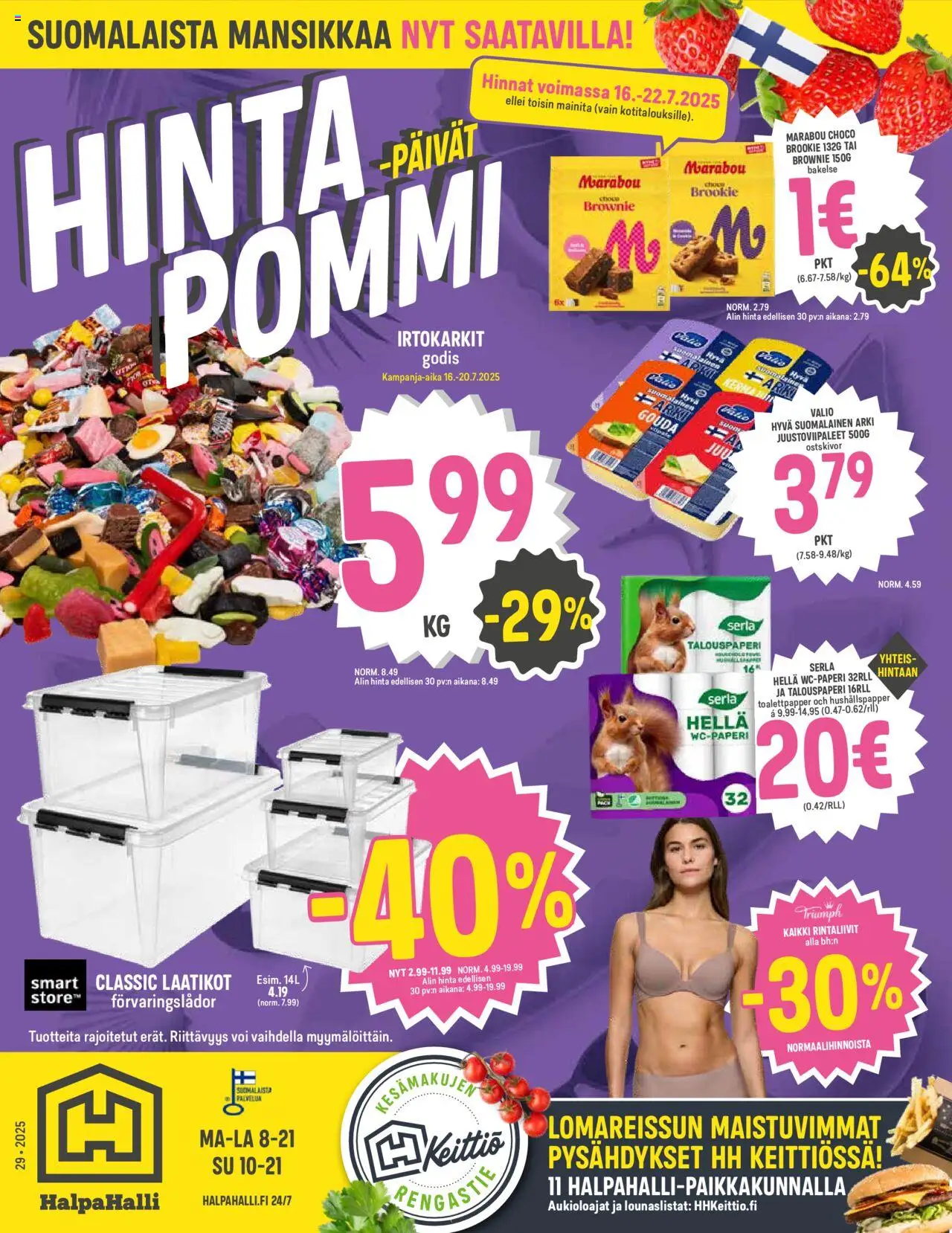 Halpa Halli-kaupan Tarjoukset voimassa 16/07/2025 - Sivulla 1