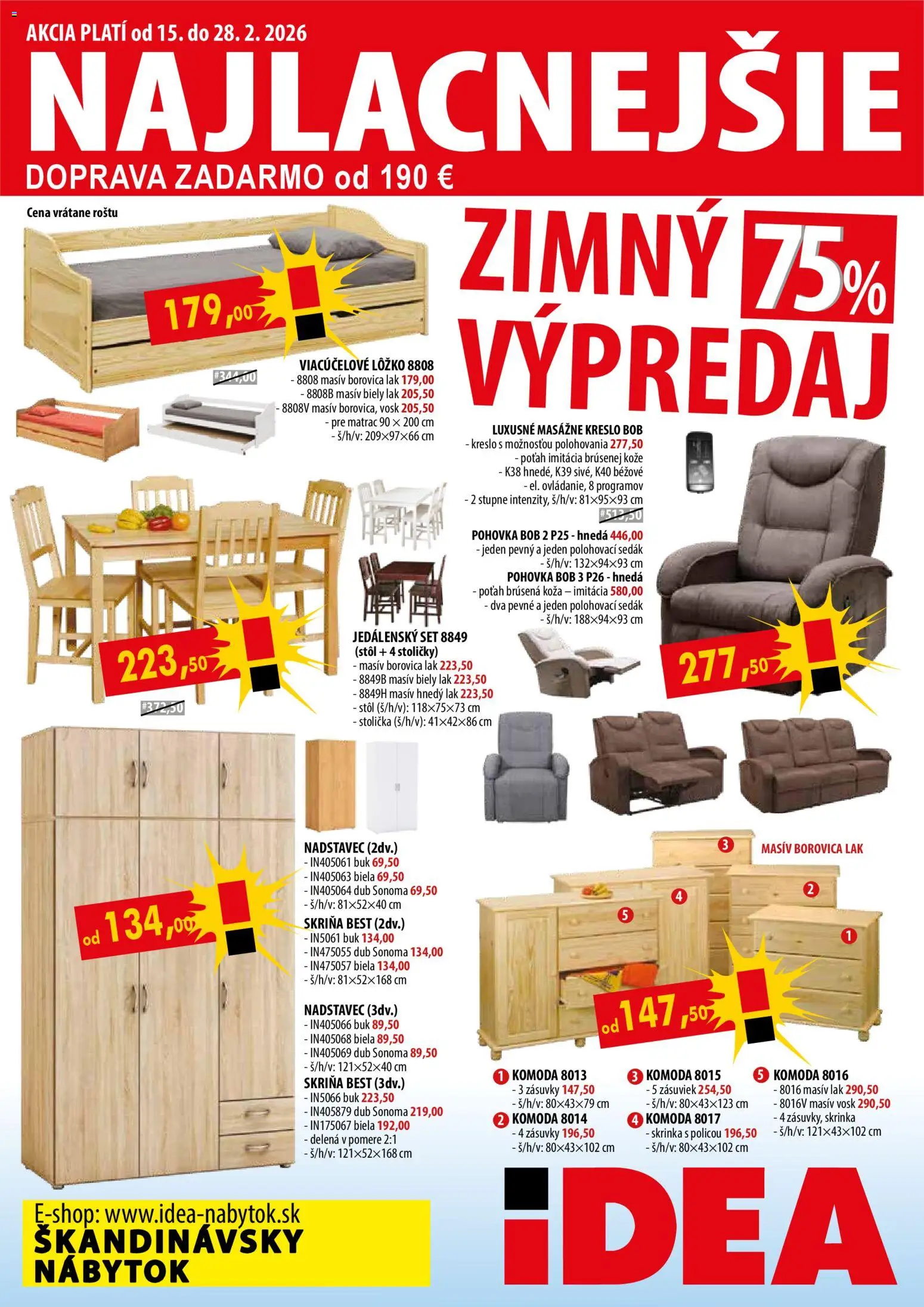 Náhľad IDEA nábytok letáku platného od 15.02.2026