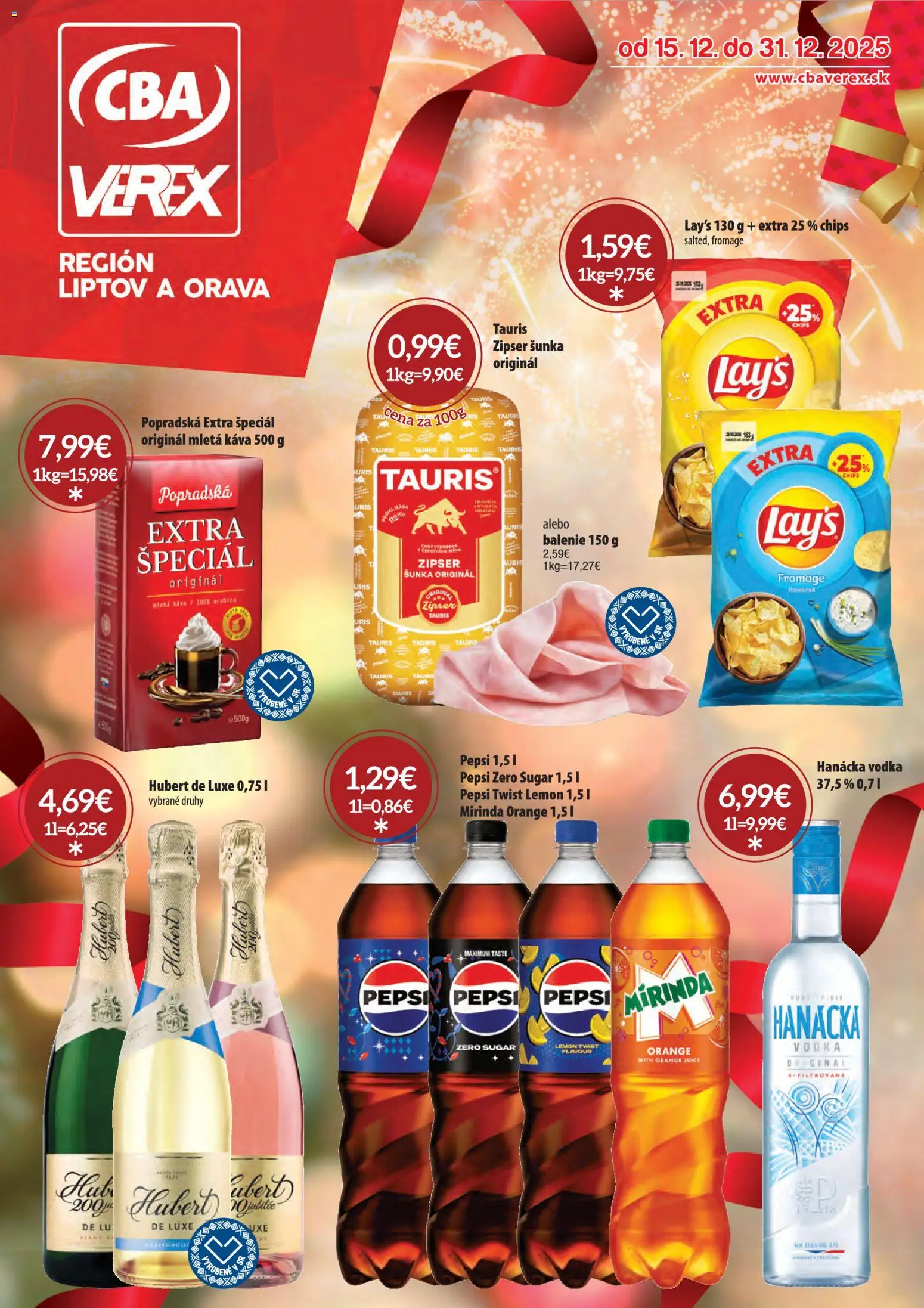 Náhľad CBA Verex letáku platného od 15.12.2025