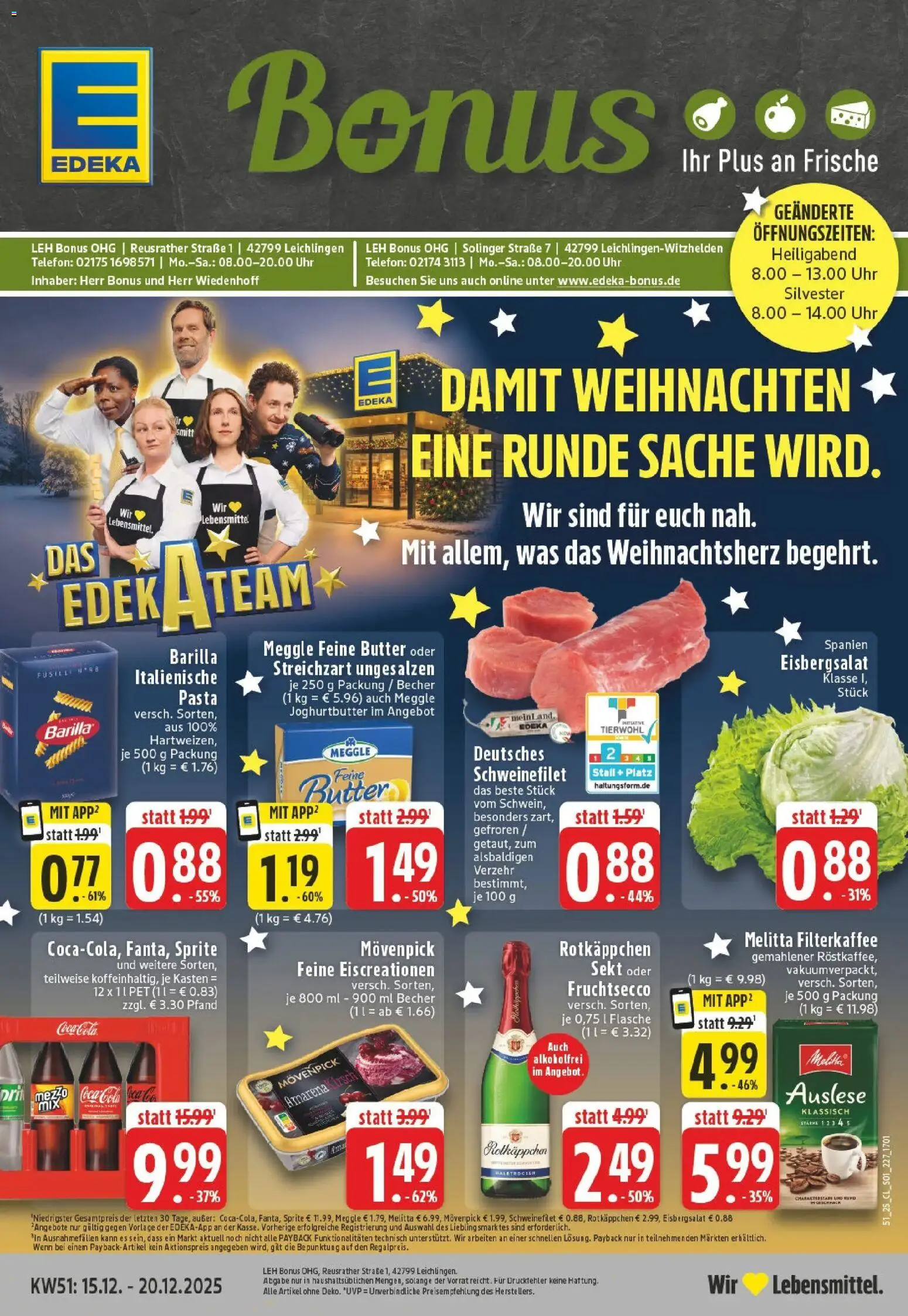 Vorschau von dem Prospekt des Geschäftes Edeka, gültig ab dem 15.12.2025