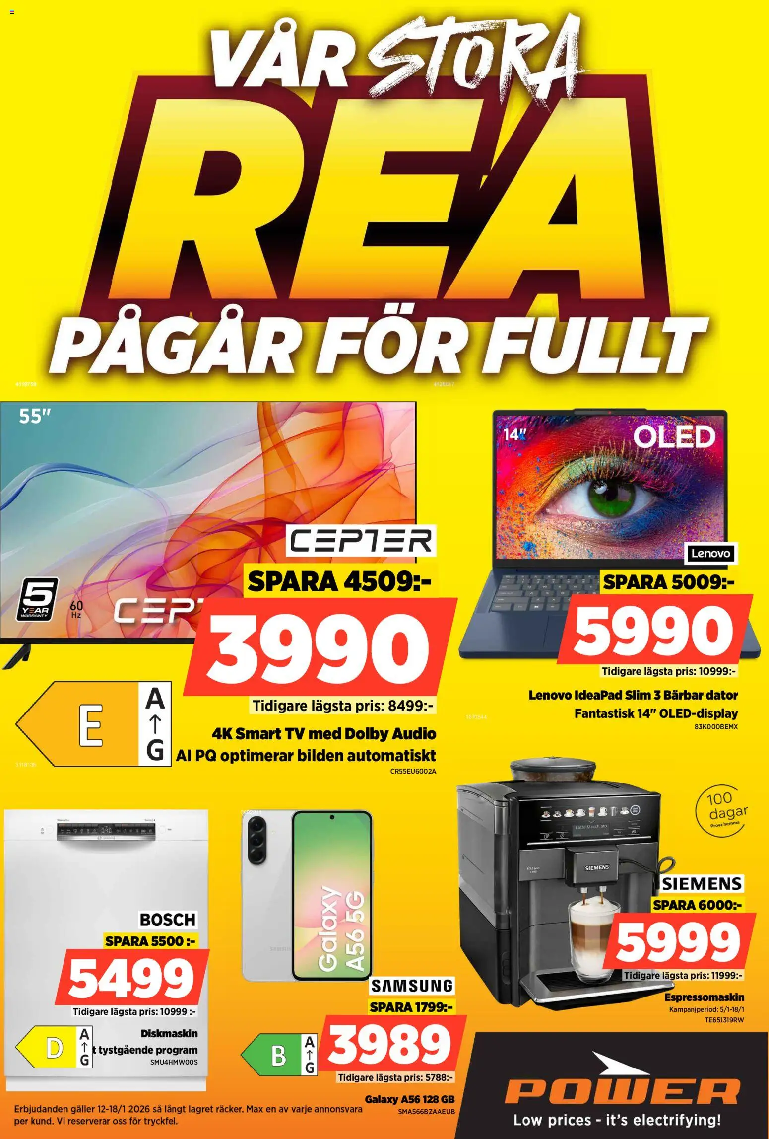 Förhandsgranska reklamblad Aktuella reklamblad Power från butik Power gäller från 12/01/2026