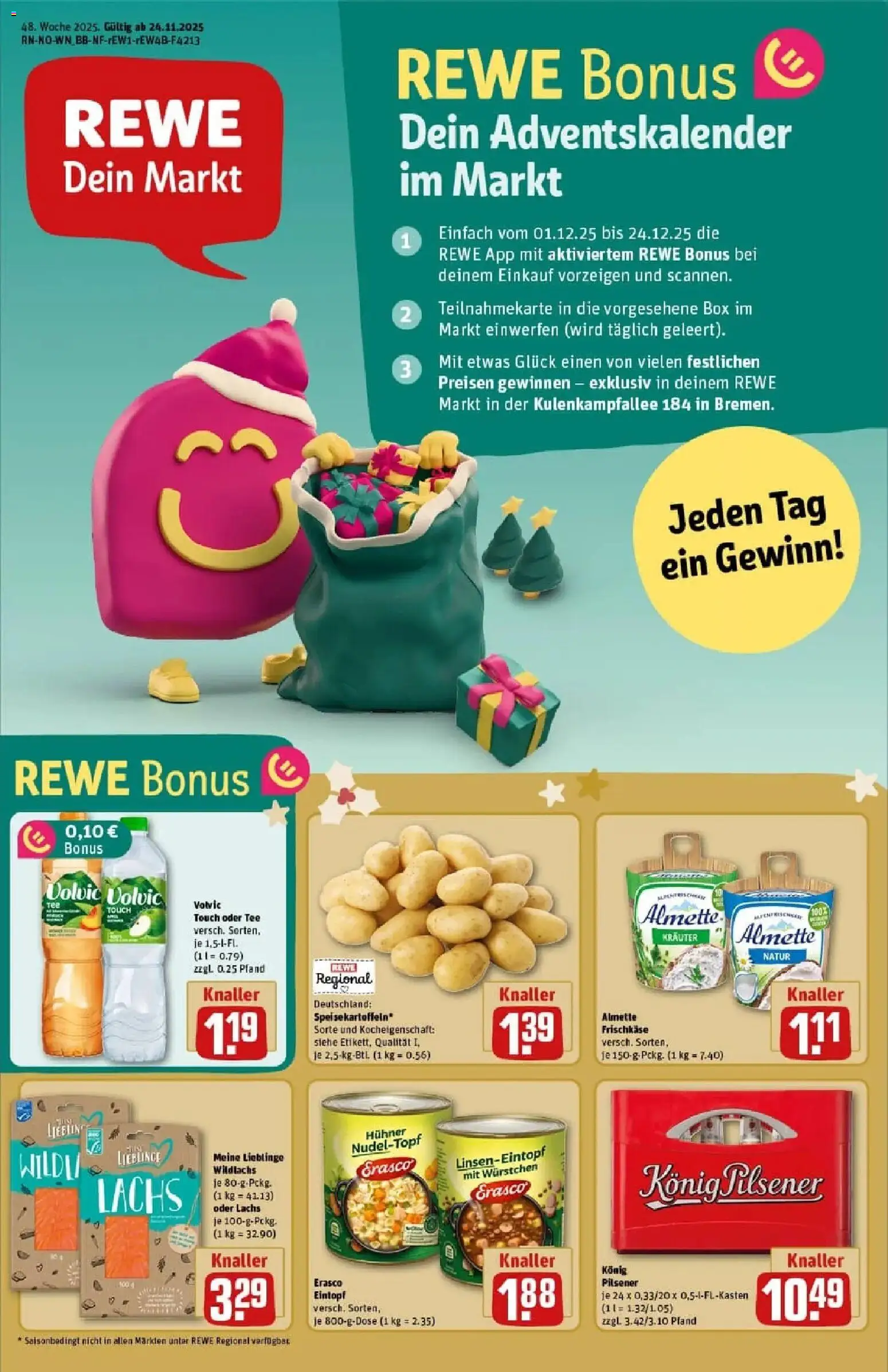 Vorschau von dem Prospekt des Geschäftes Rewe, gültig ab dem 23.11.2025